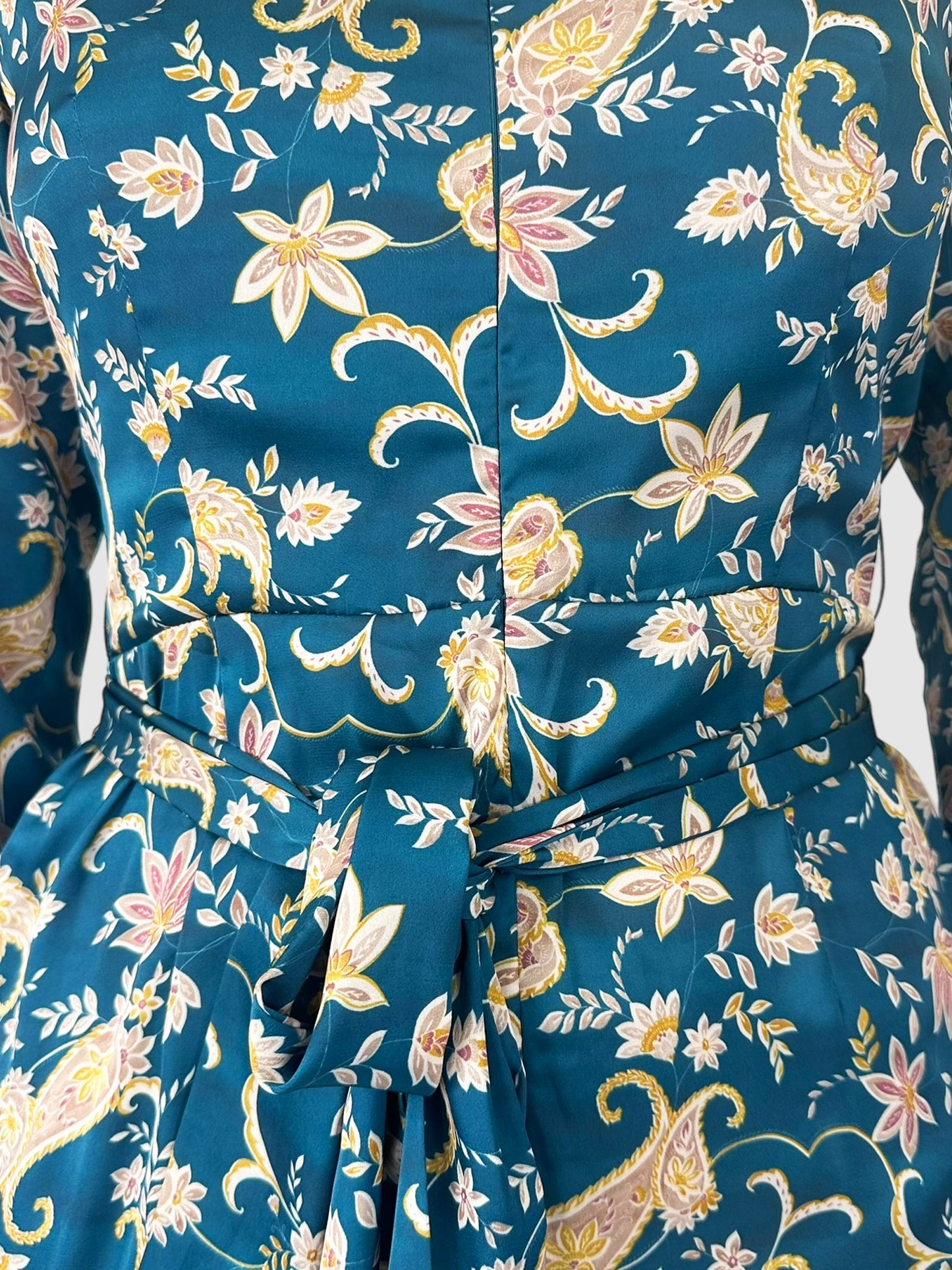 Patterned Midi Dress - Size 4