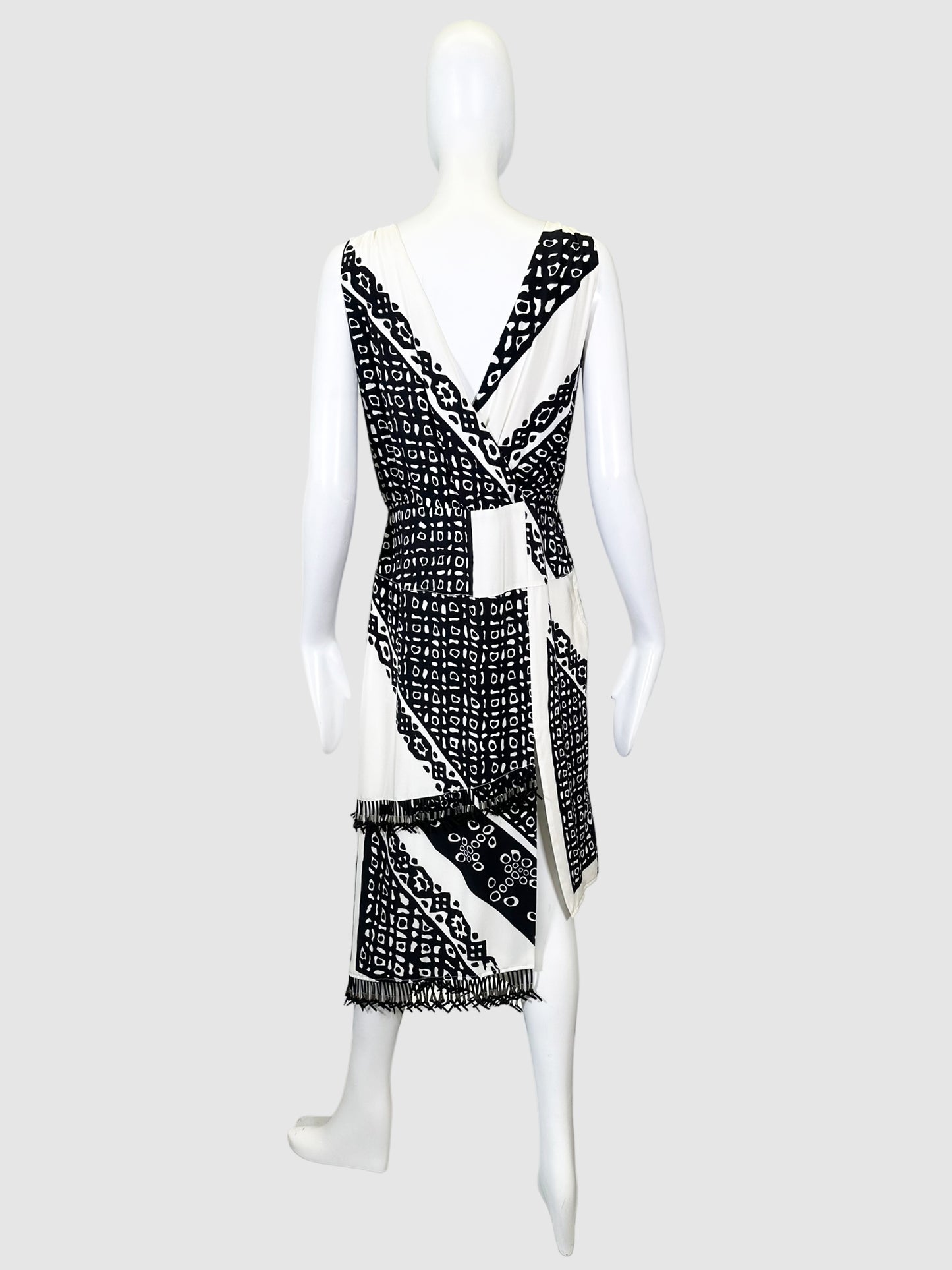 Asymmetrical Sleeveless Dress - Size 40
