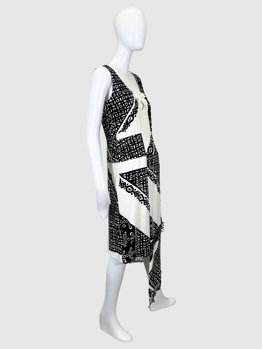 Asymmetrical Sleeveless Dress - Size 40