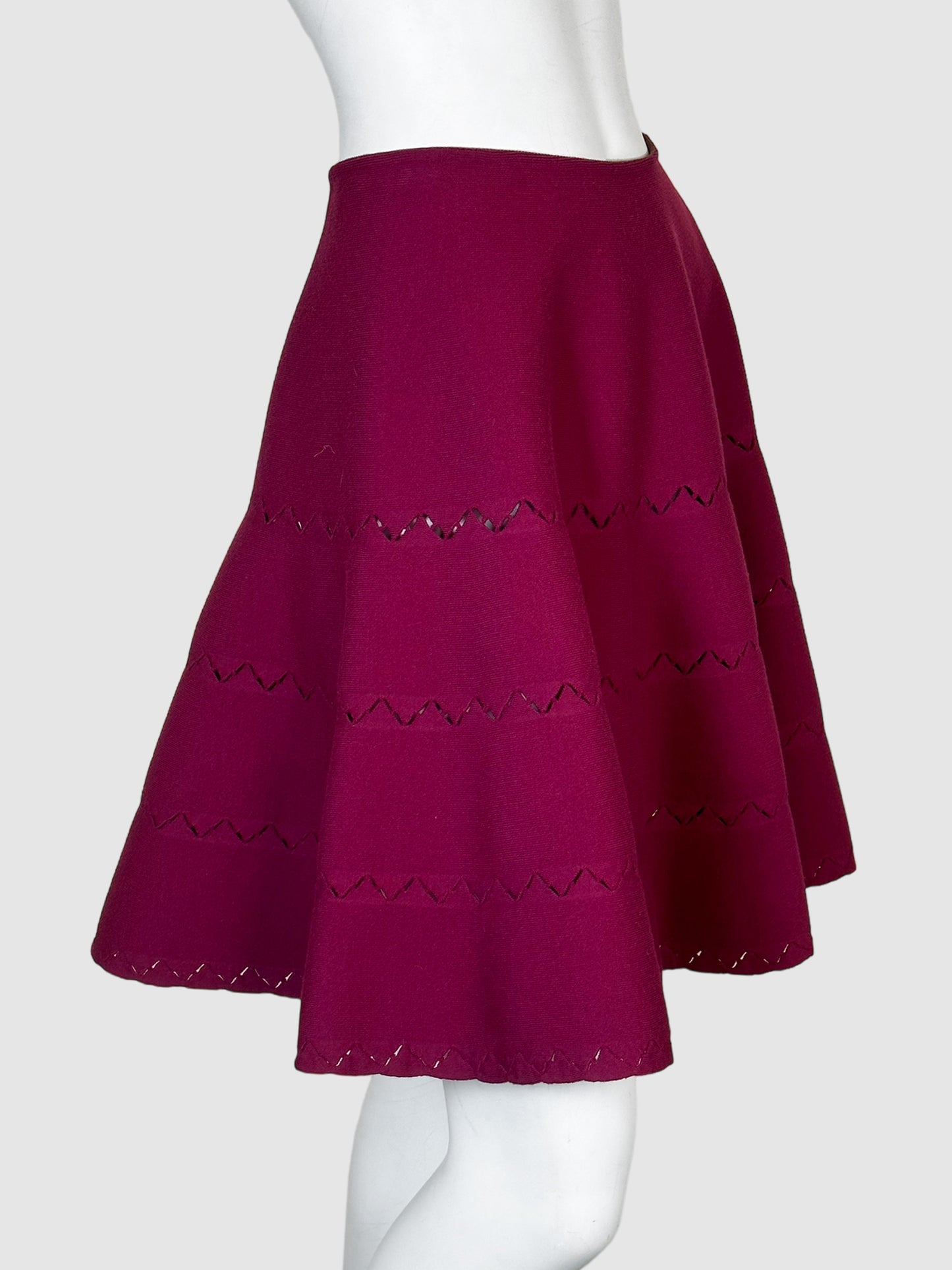 Alaïa Wool Blend Mini Skirt - Size 38