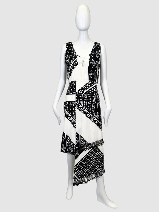 Asymmetrical Sleeveless Dress - Size 40