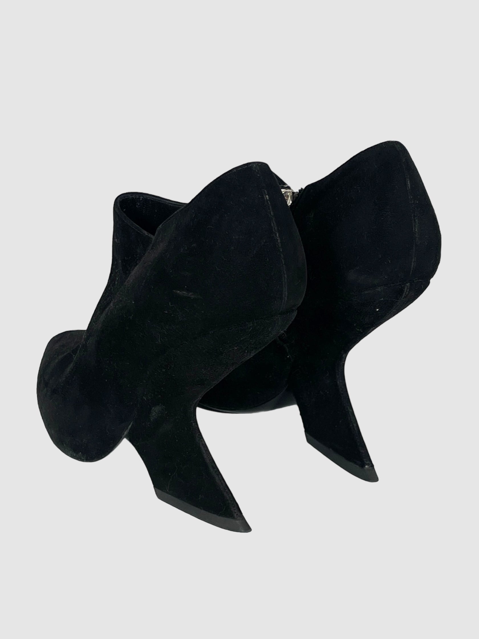 Suede Ankle Chelsea Boots - Size 38