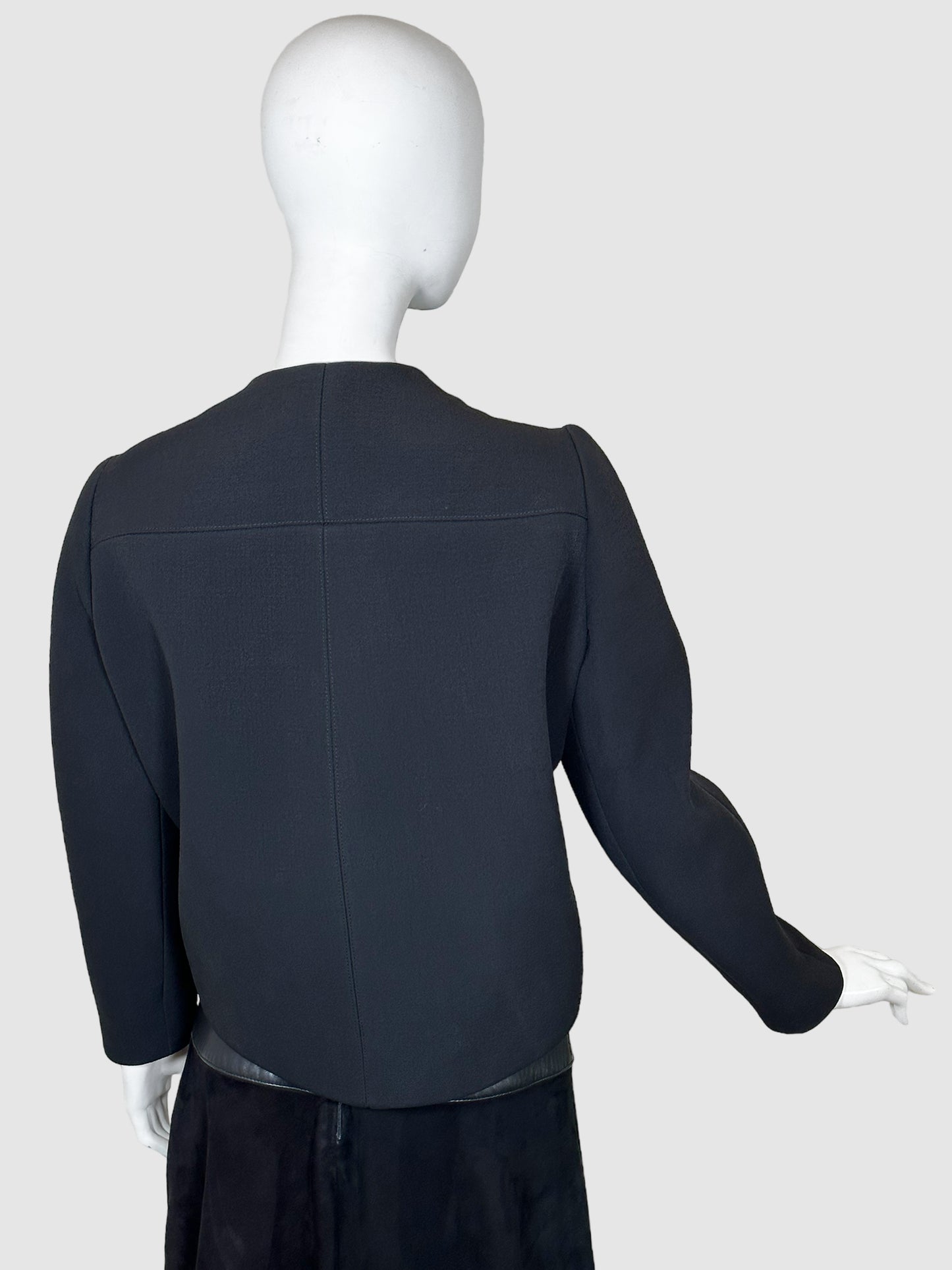 Balenciaga Contrast Wool-Blend Jacket - Size 40(S)