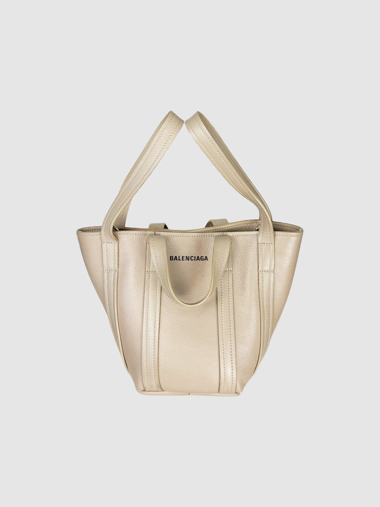 Balenciaga Beige Leather XS North-South Everyday Bag Luxury Designer Resale Consignment Toronto Canada Secondhand