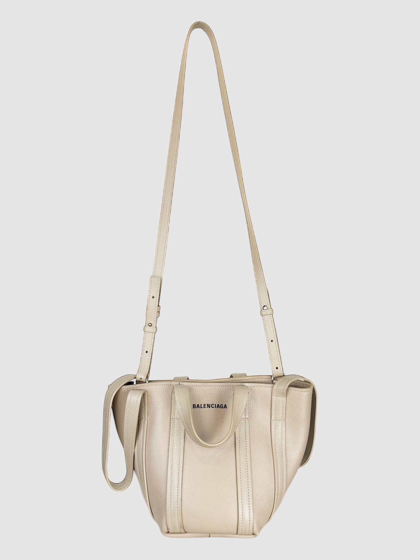 Balenciaga Beige Leather XS North-South Everyday Bag Luxury Designer Resale Consignment Toronto Canada Secondhand