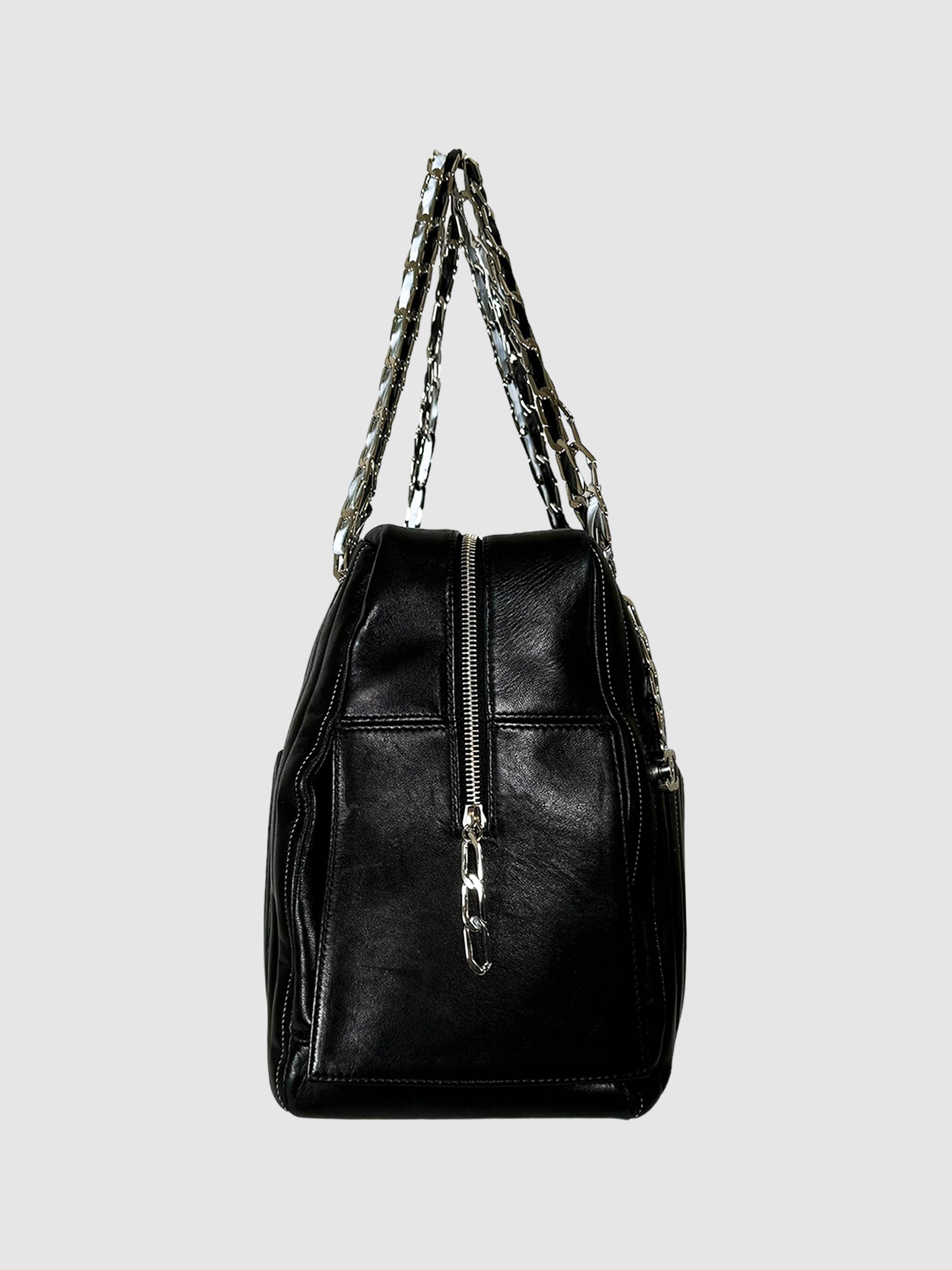 2005-2006 Mademoiselle Ligne Vertical Quilted Leather Shoulder Bag