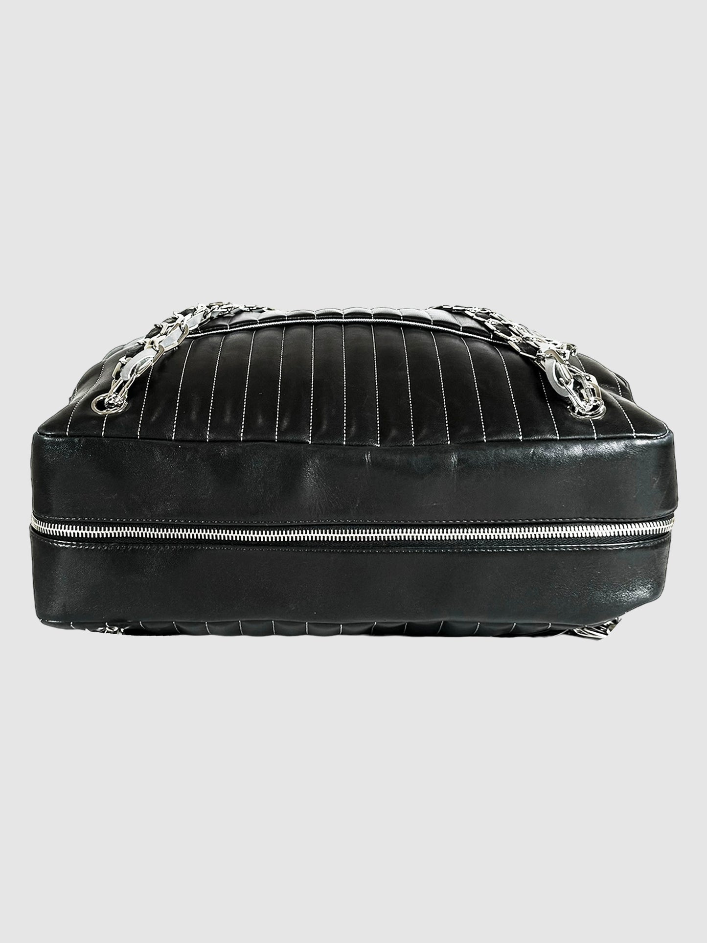 2005-2006 Mademoiselle Ligne Vertical Quilted Leather Shoulder Bag