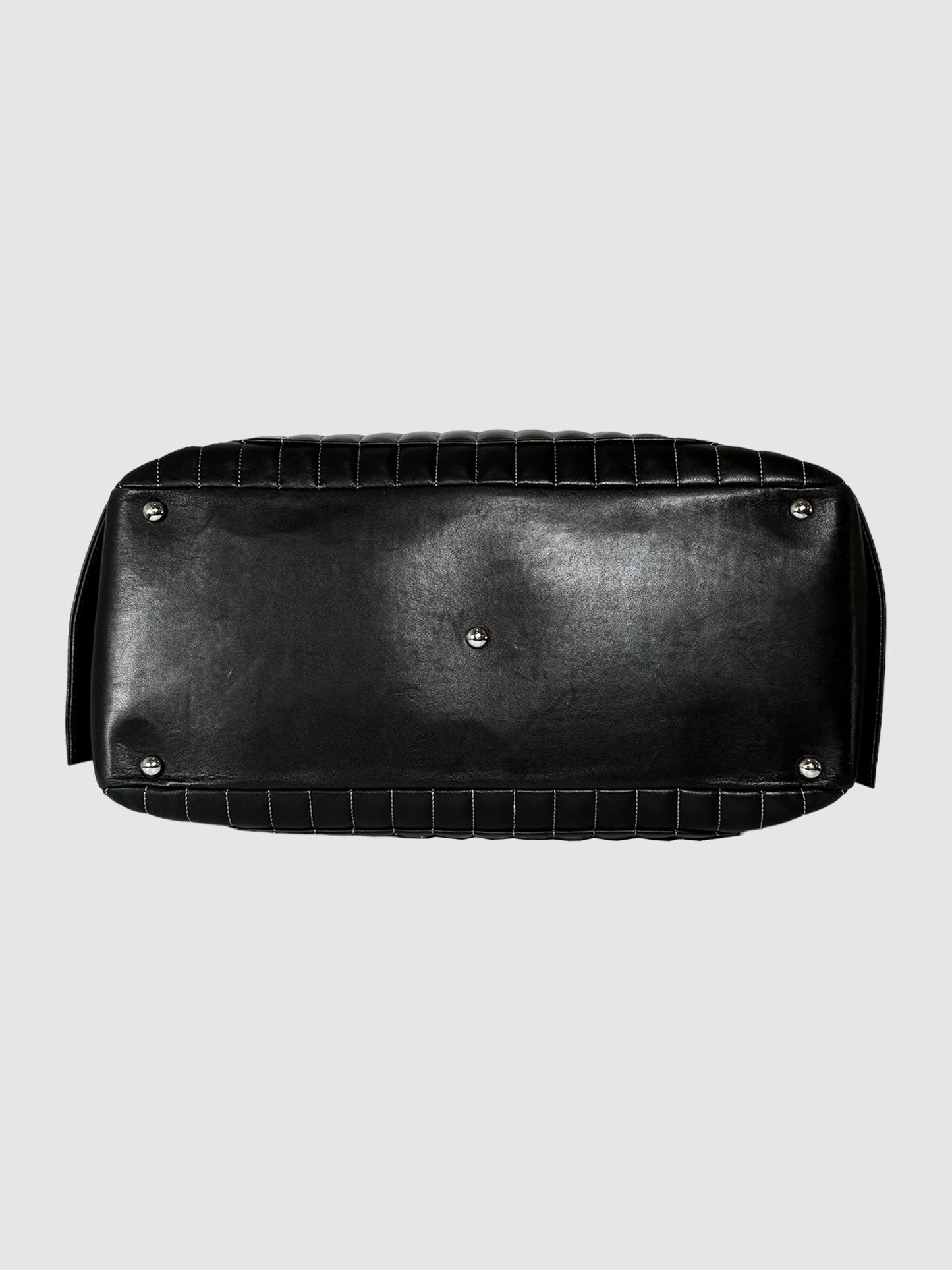 2005-2006 Mademoiselle Ligne Vertical Quilted Leather Shoulder Bag