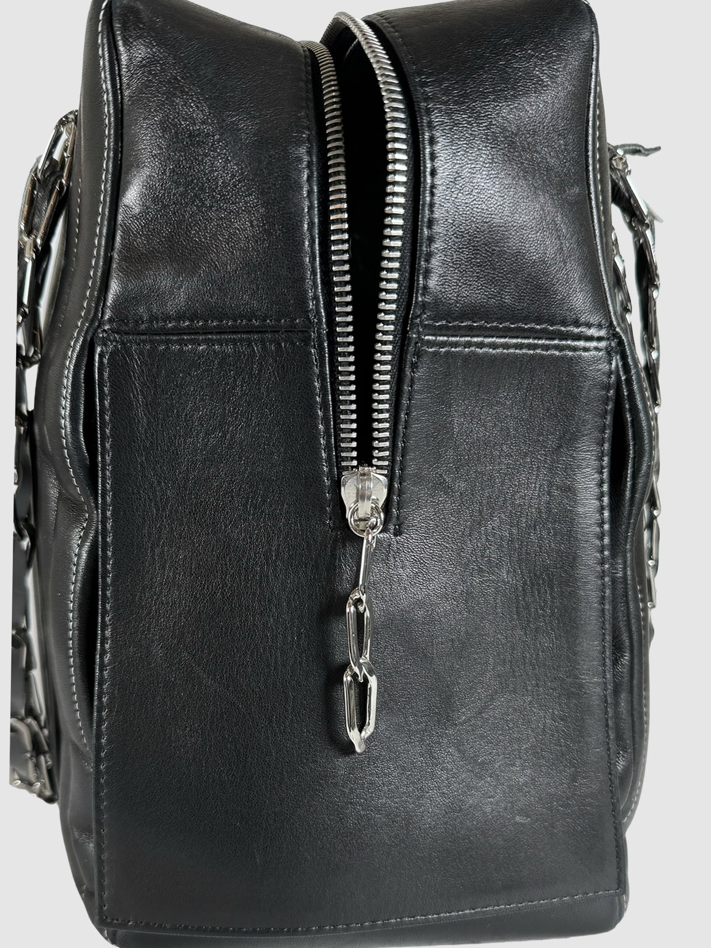 2005-2006 Mademoiselle Ligne Vertical Quilted Leather Shoulder Bag