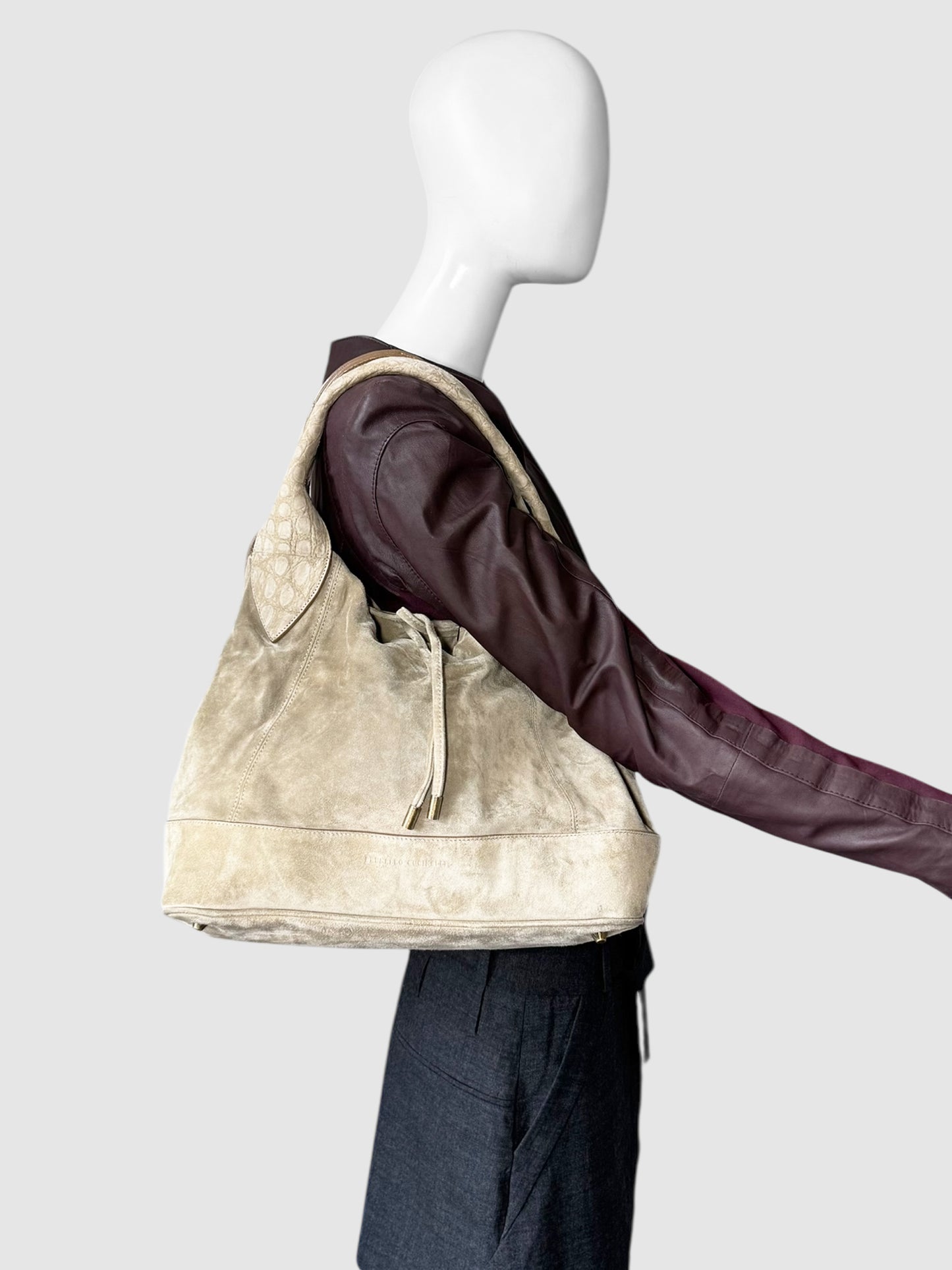 Suede Hobo Bag