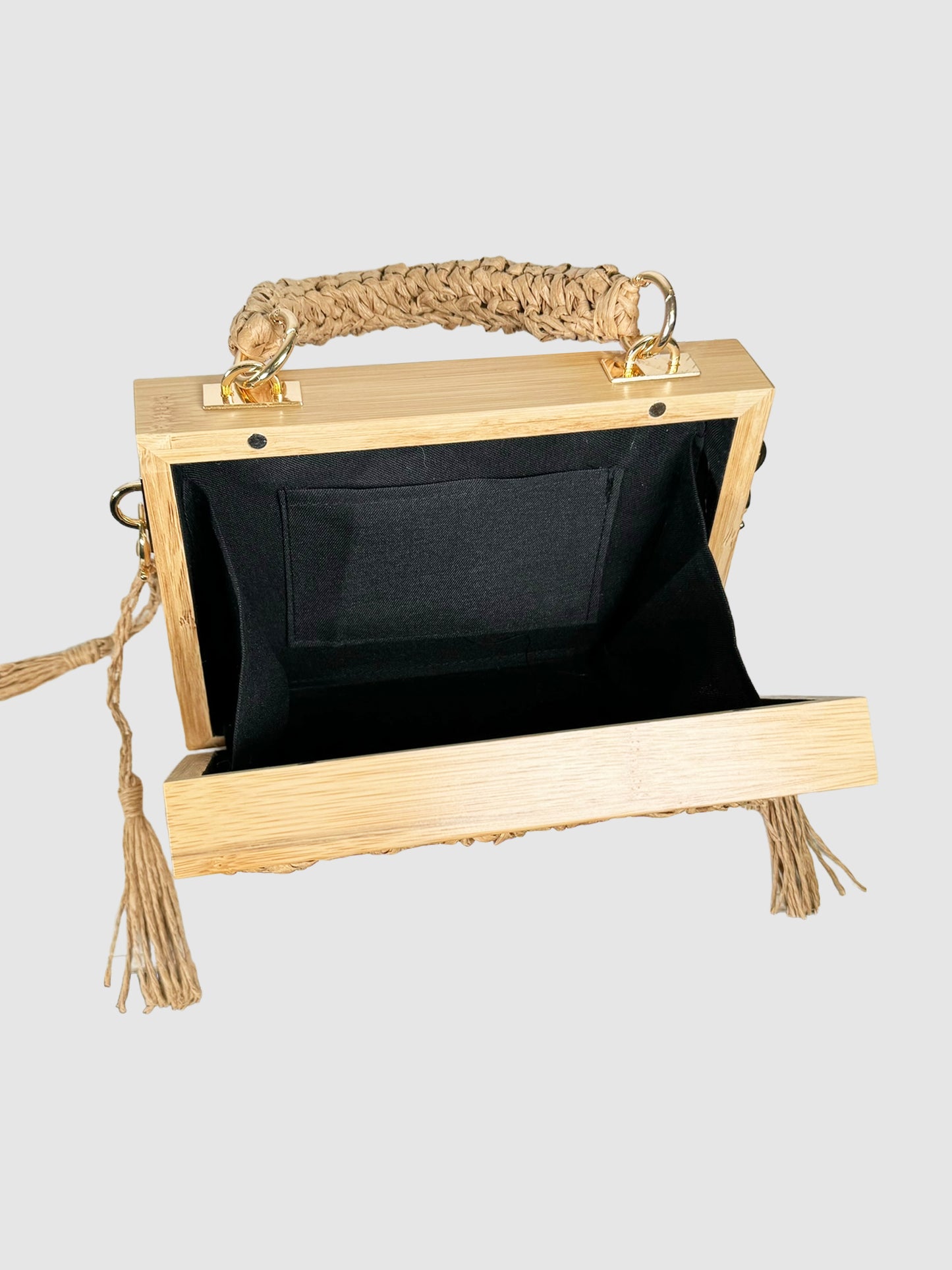 Taffeta Woven Box Bag
