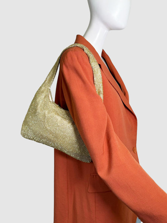 Rhinestone Mesh Shoulder Bag