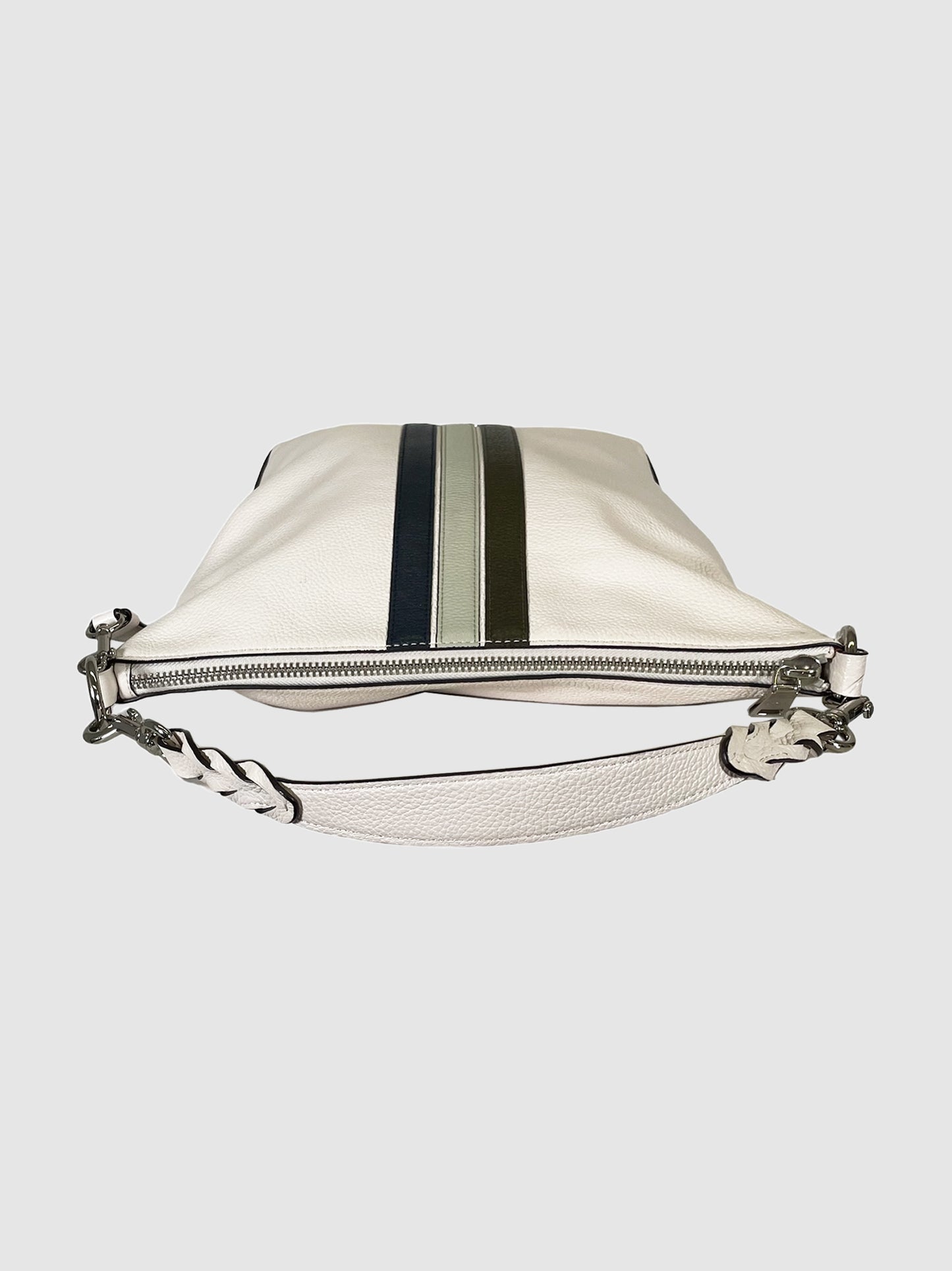 Leather Striped Satchel
