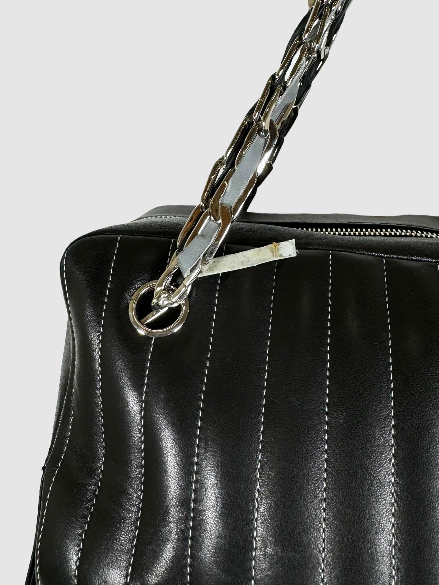 2005-2006 Mademoiselle Ligne Vertical Quilted Leather Shoulder Bag