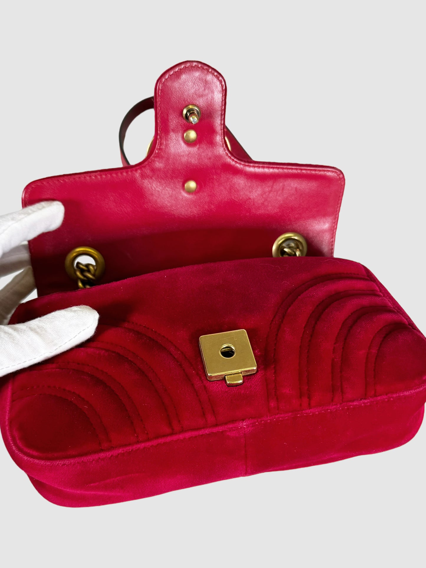 Velvet Matelasse GG Marmont Bag