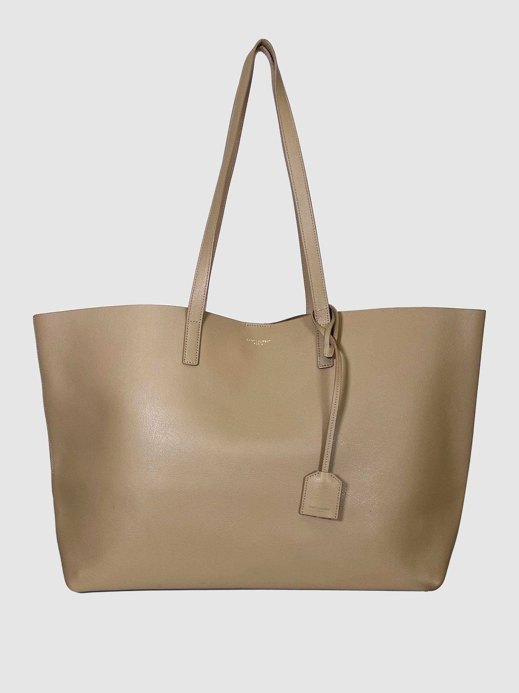 Saint Laurent East West Shopping Leather Tote