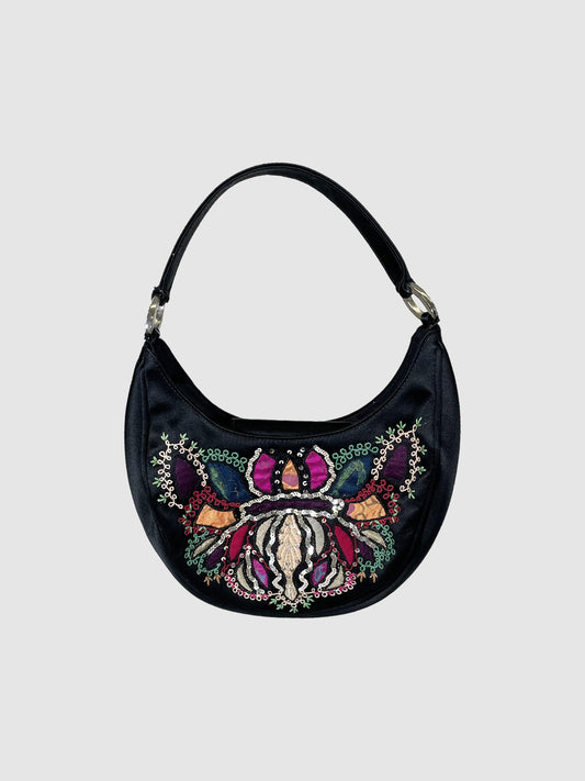 Small Satin Embellished Handbag