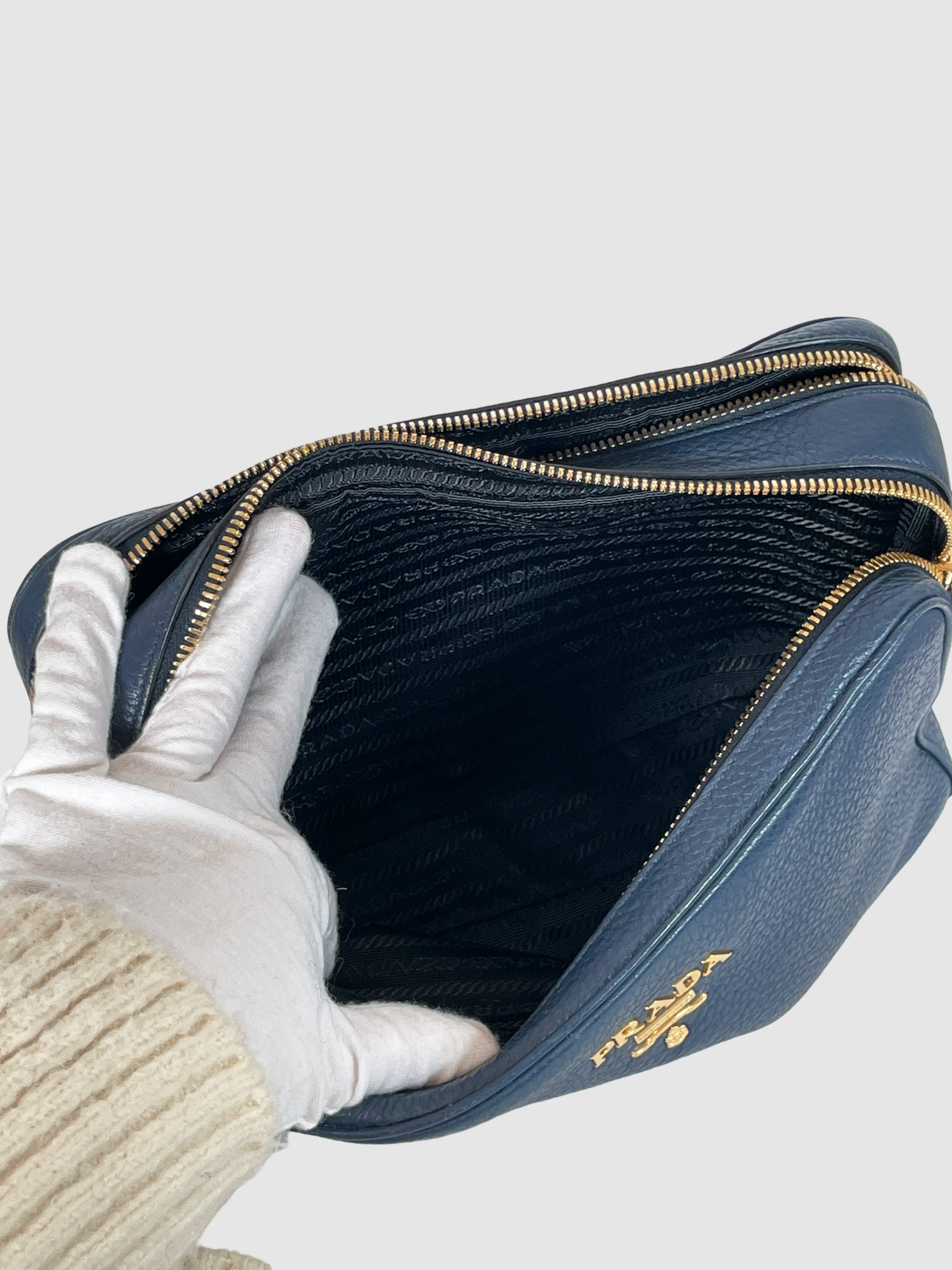 Vitello Daino Double Zip Camera Bag