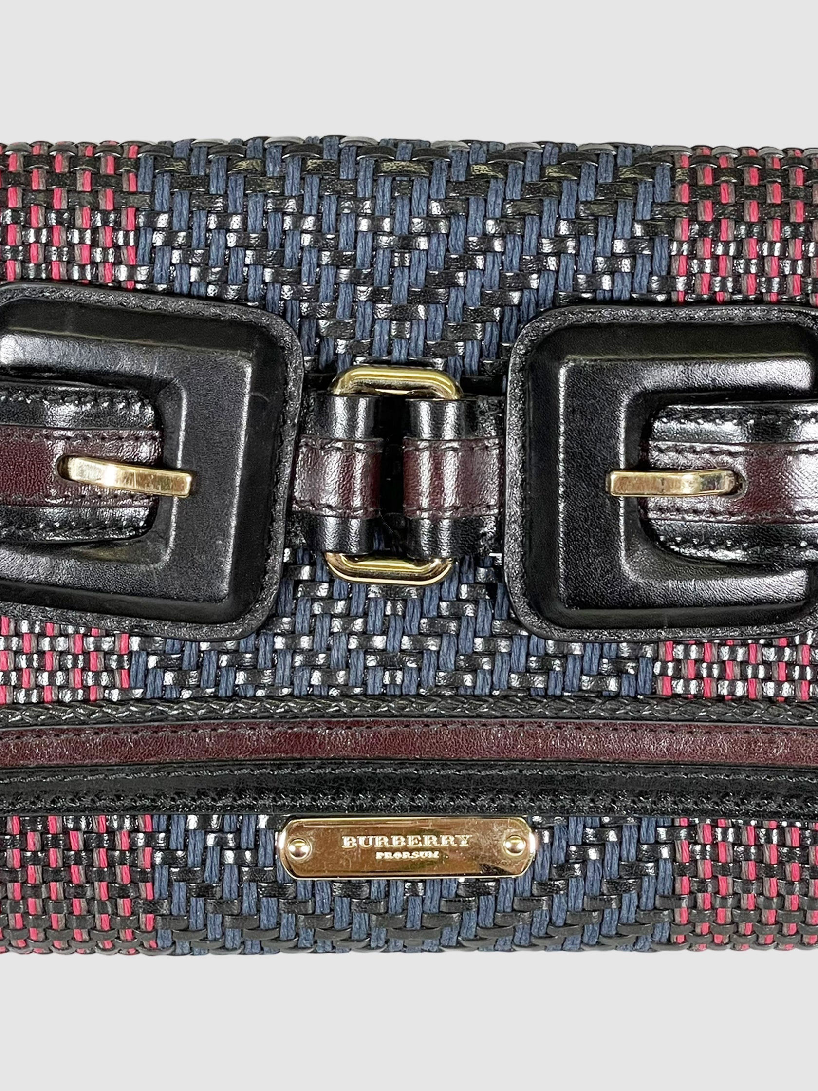 Woven Leather Clutch