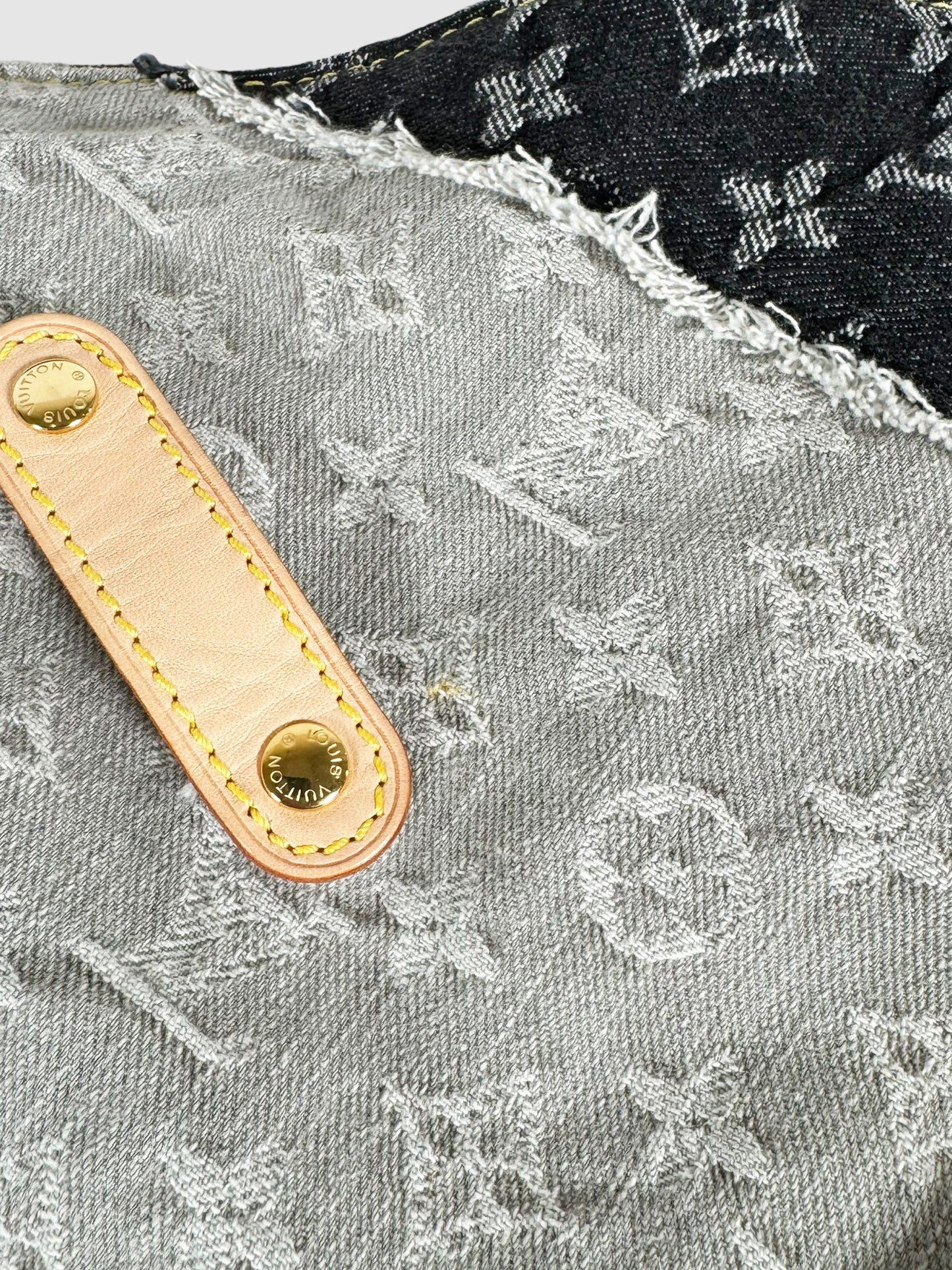 2007 XL Denim Patchwork Cabby Tote
