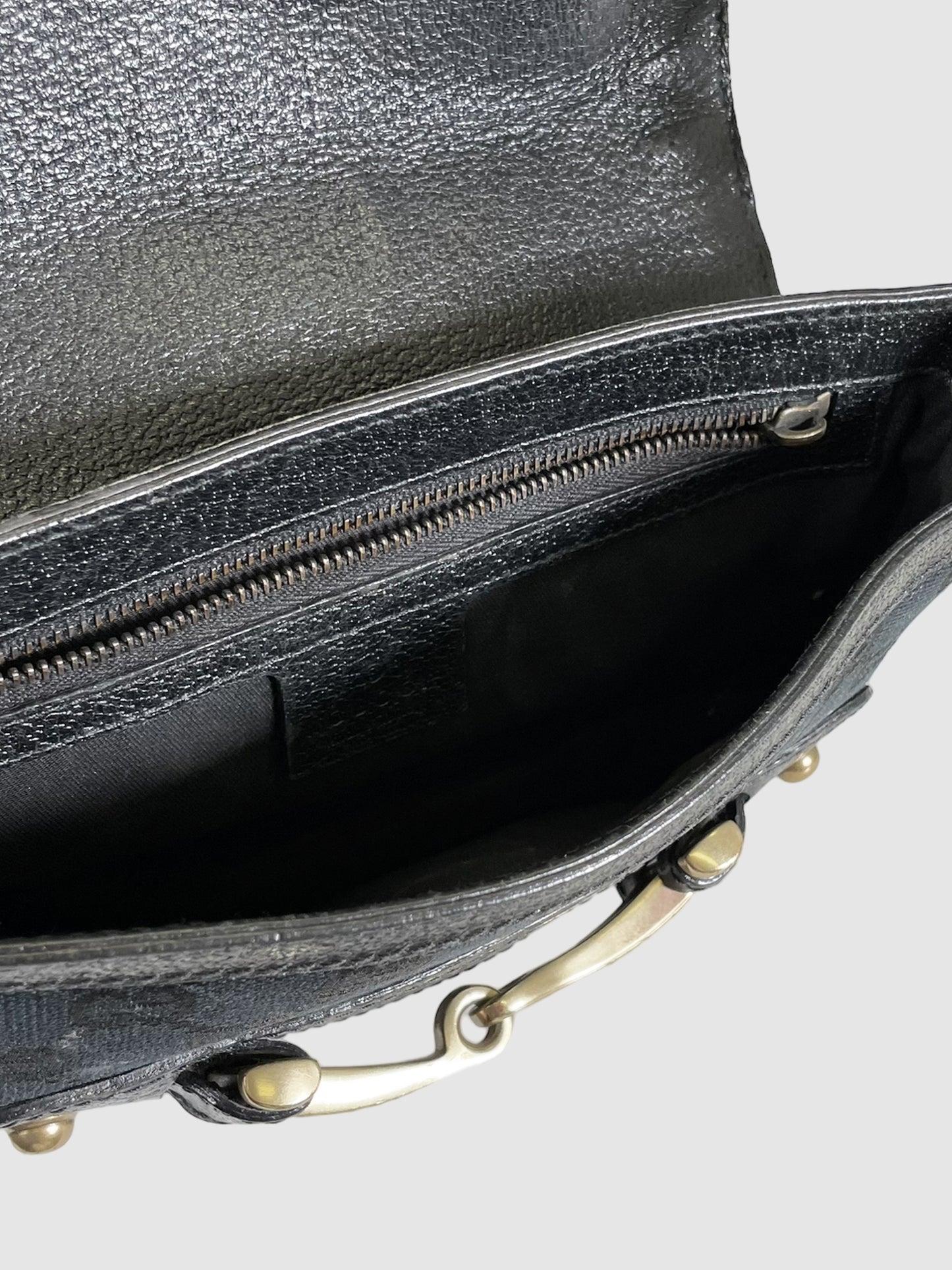 GG Canvas and Leather Studded Pelham Shoulder Bag