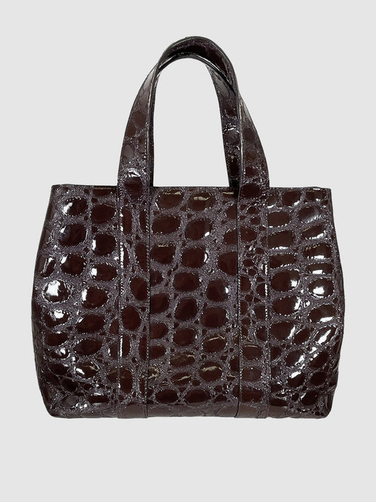 Embossed Patent Leather Tote