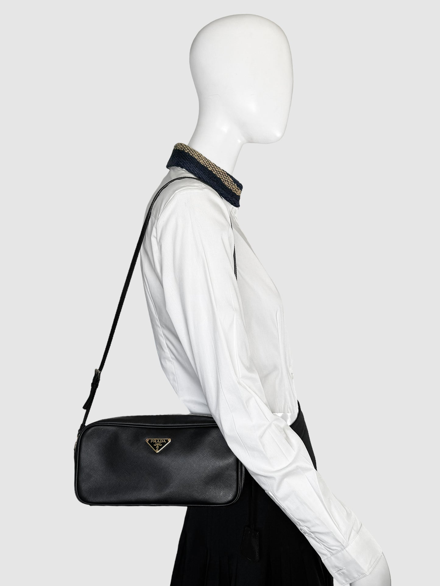 Small Saffiano Rectangular Shoulder Bag