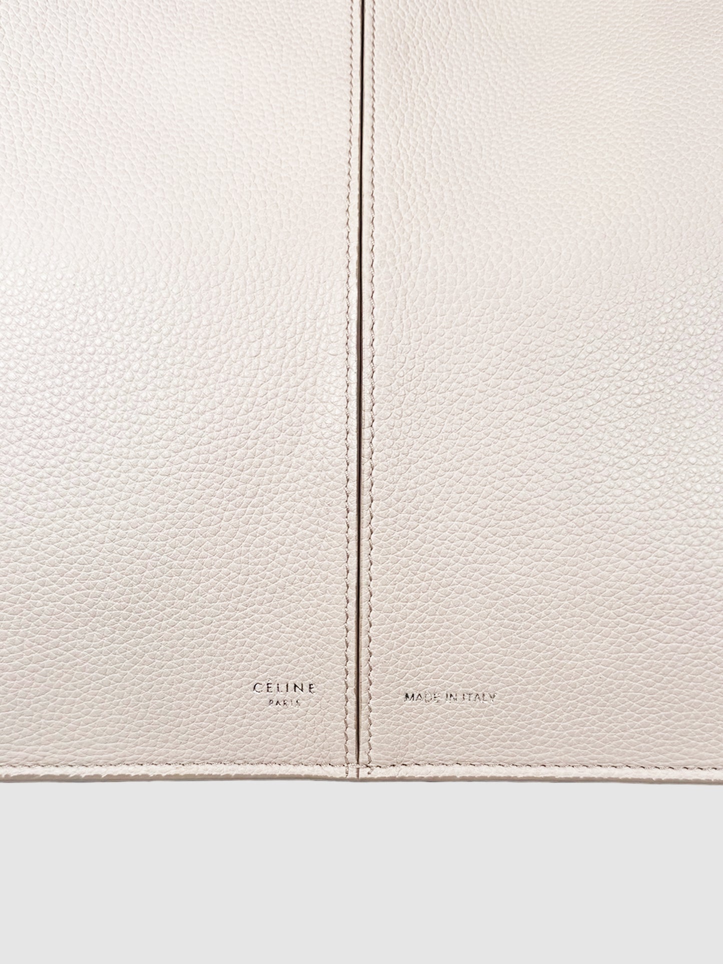 Tri-Fold Leather Shoulder Tote Bag