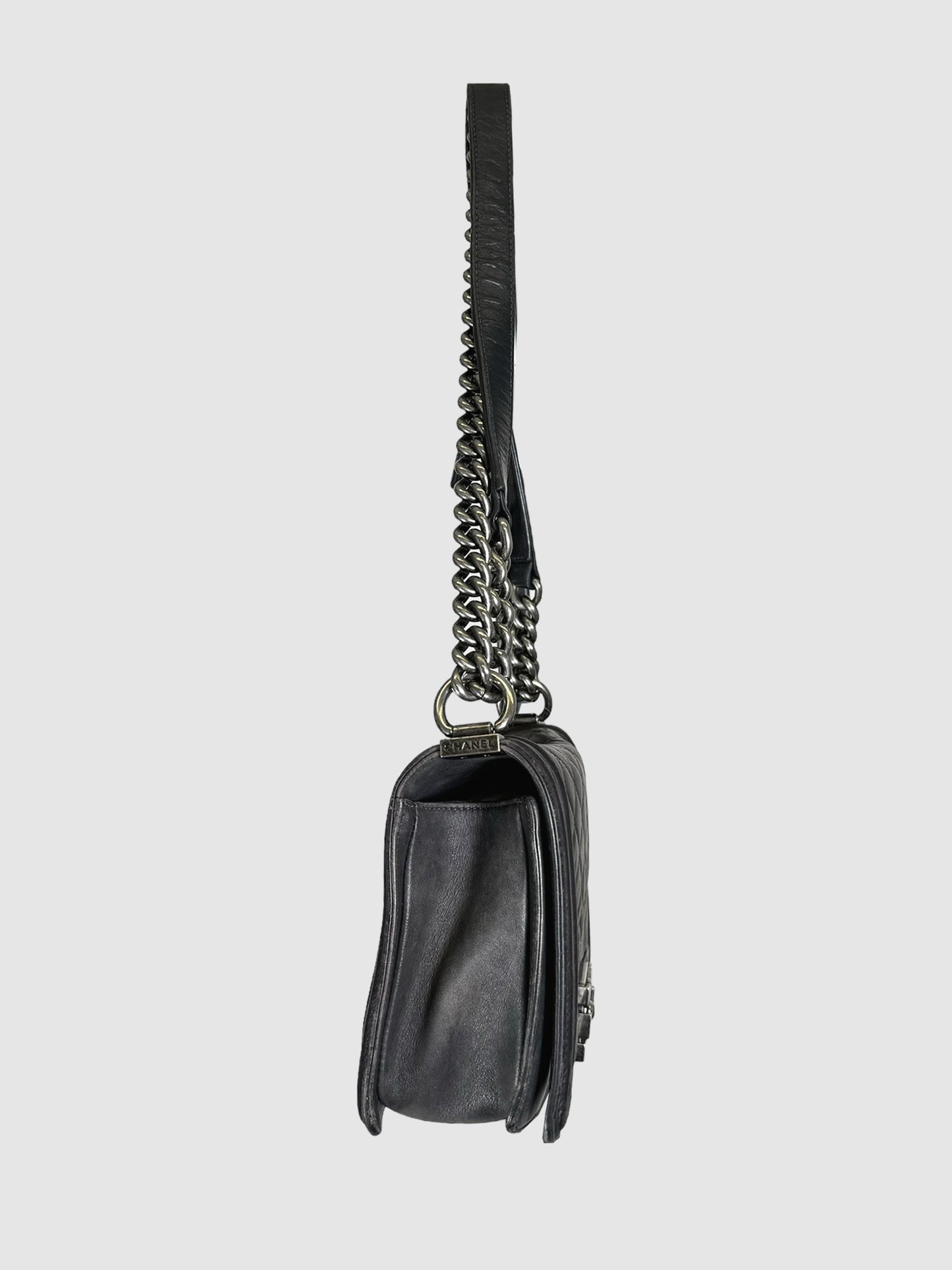 Quilted Leather Boy Bag