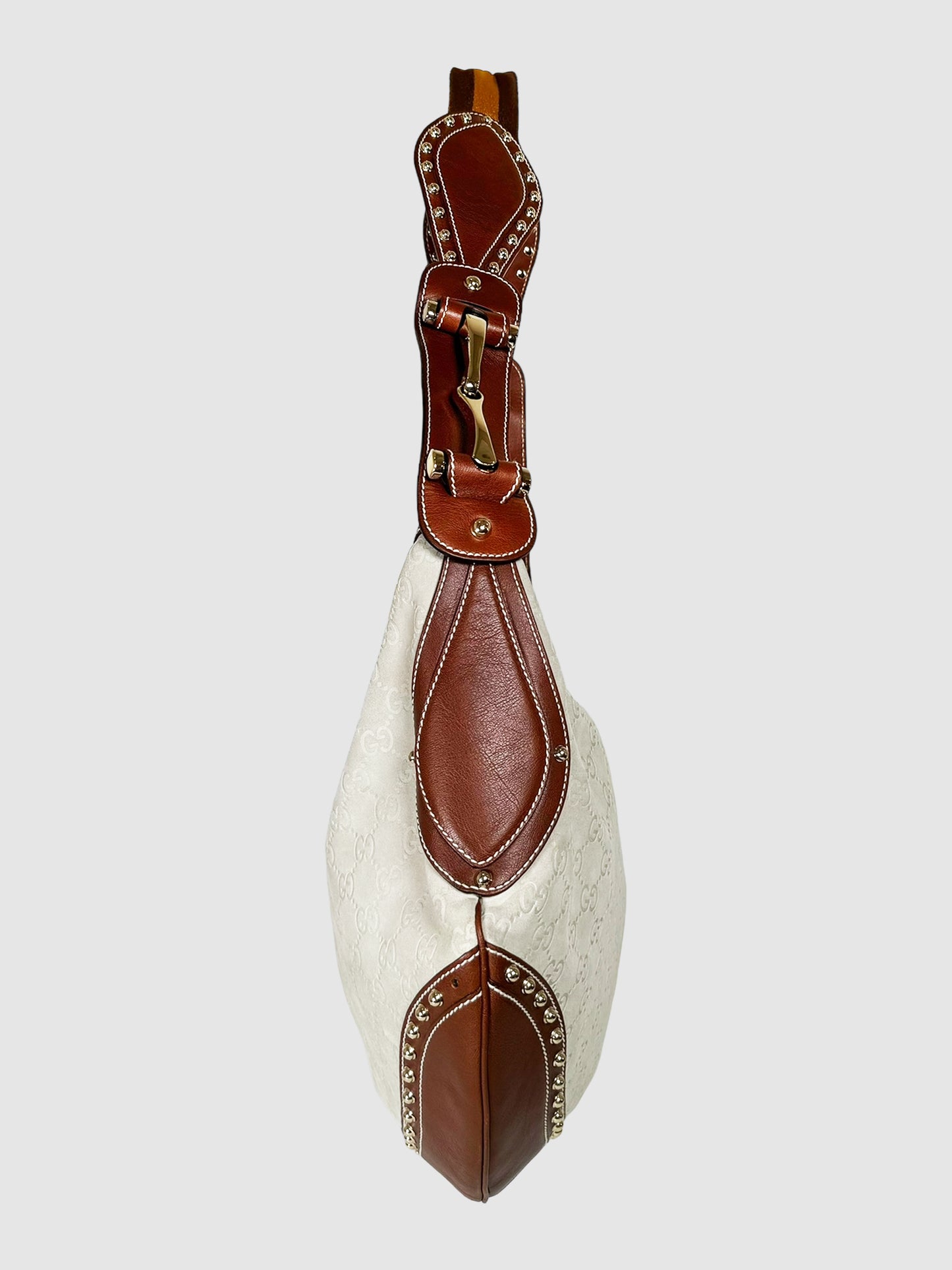 XL Studded Suede Pelham Shoulder Bag
