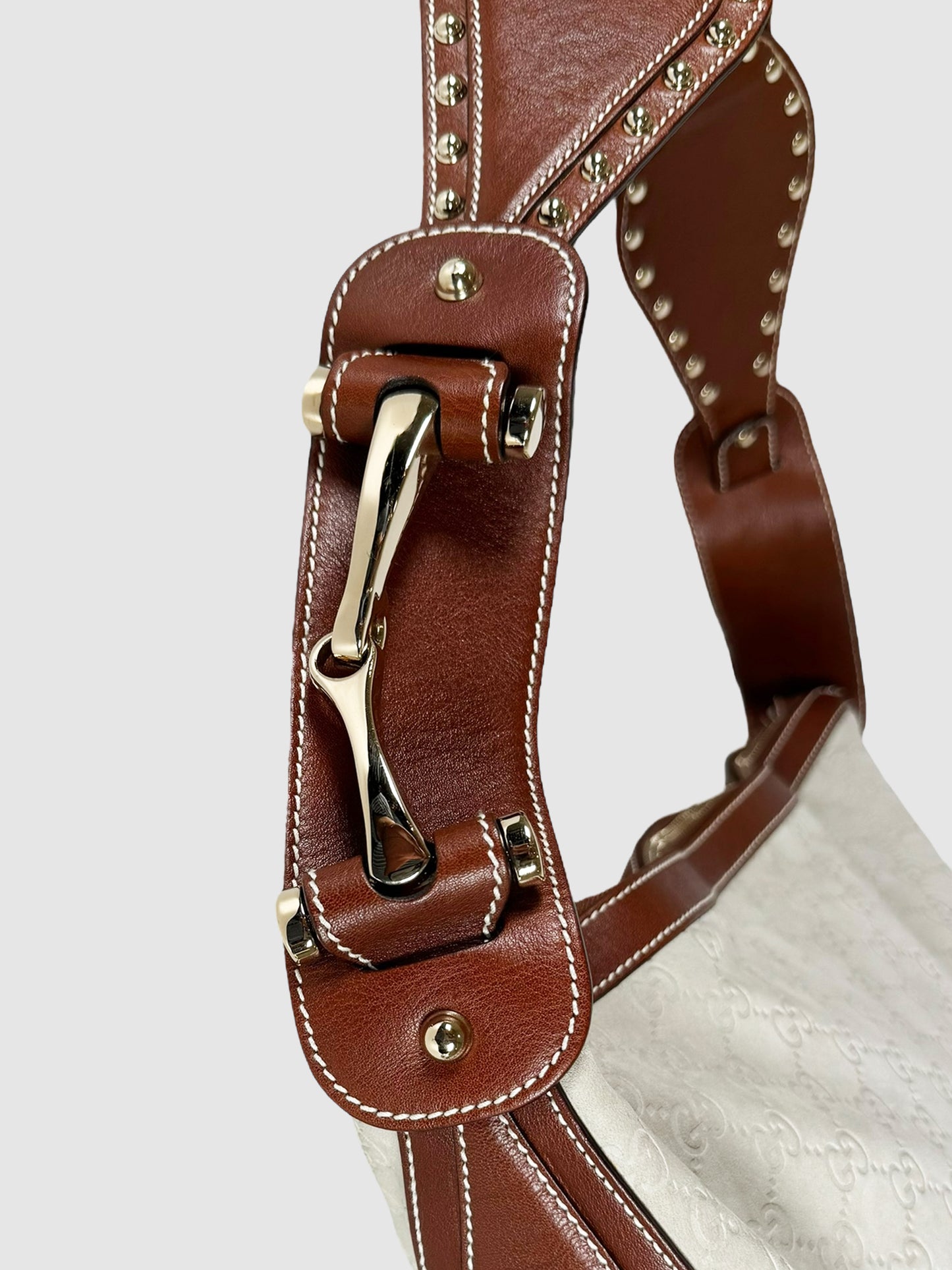 XL Studded Suede Pelham Shoulder Bag
