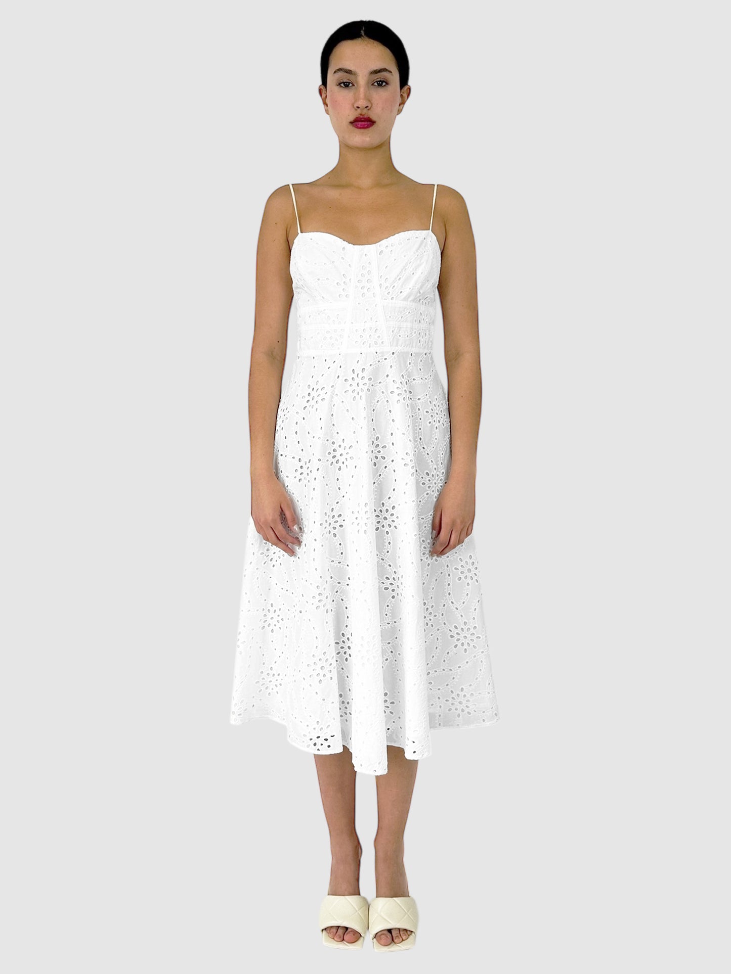 Eyelet Midi Dress