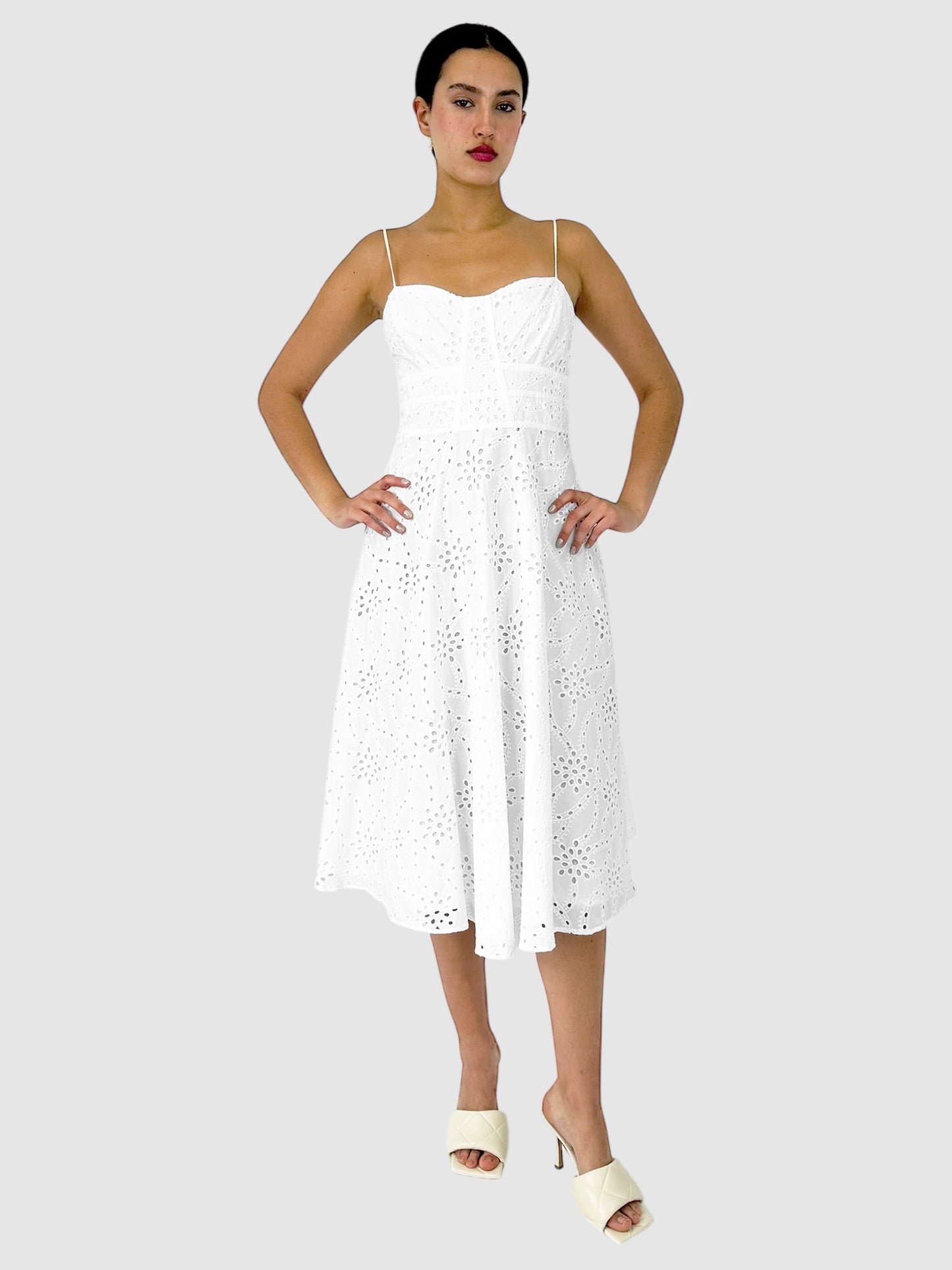 Eyelet Midi Dress