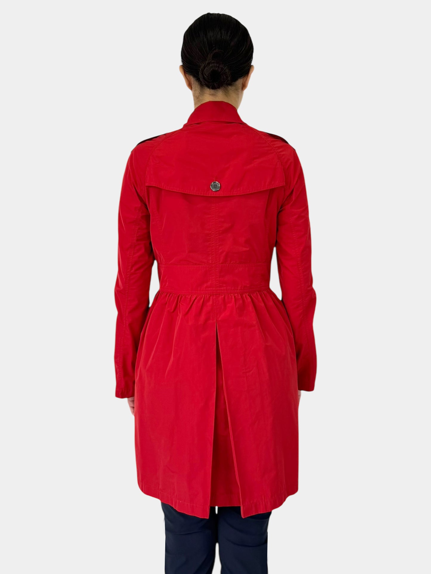 Double-Breasted Trench Coat - Size 10
