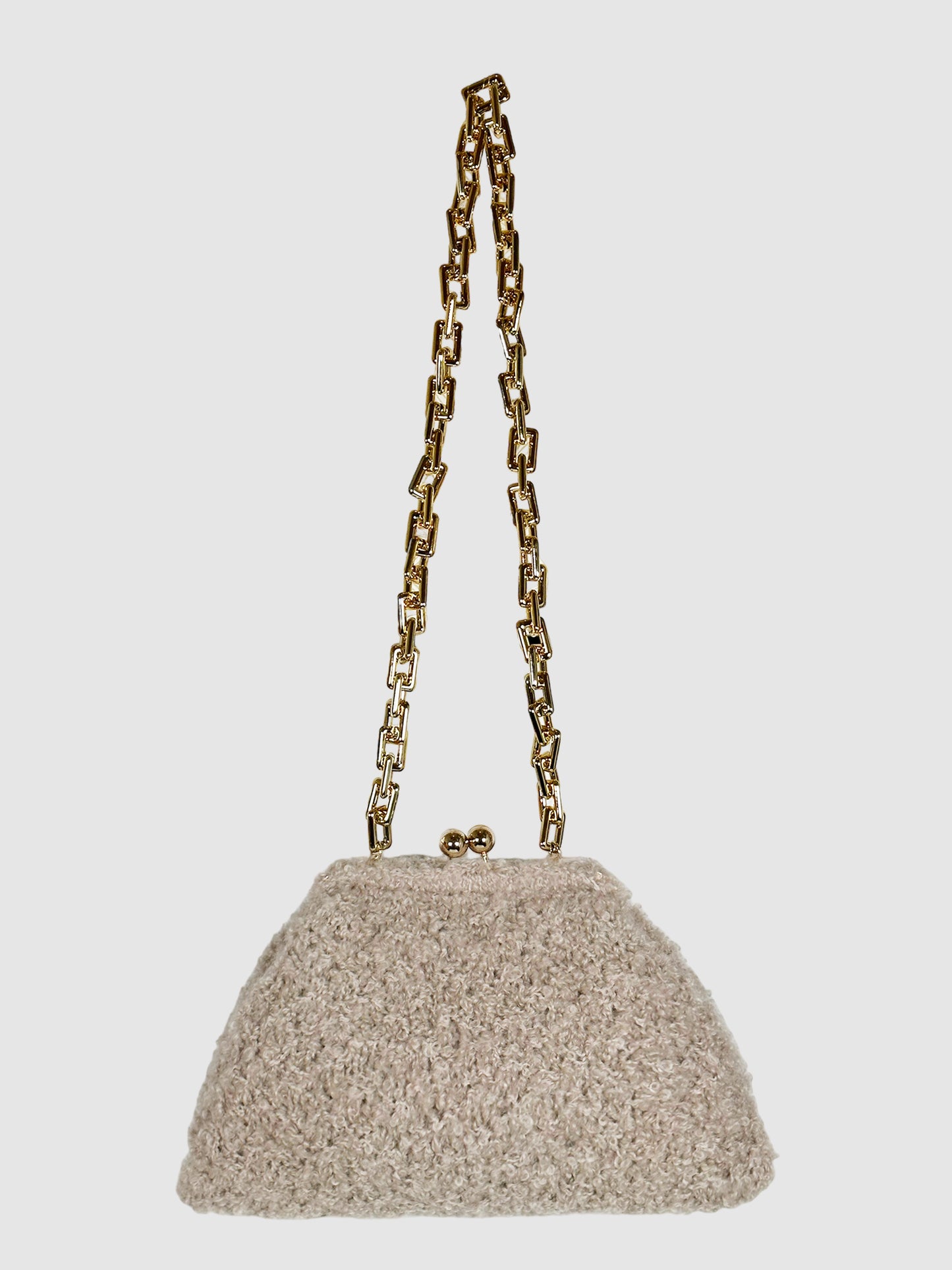 Shearling Clutch on Chain