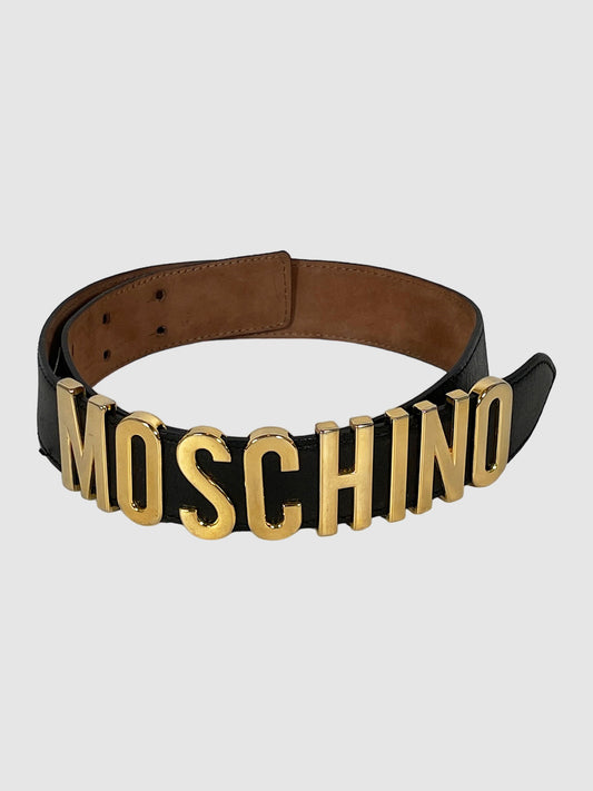 Moschino Leather Belt - Size 42