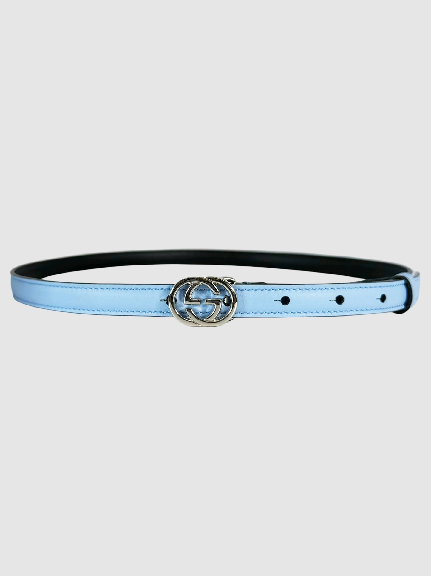 Moon GG Narrow Leather Belt