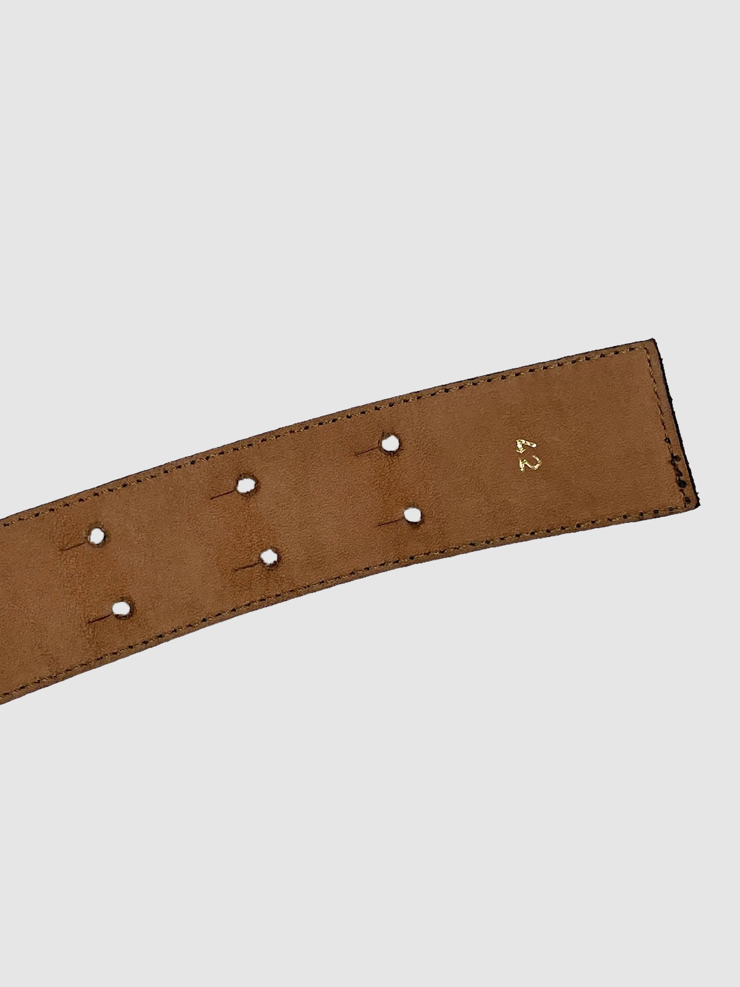 Logo Leather Belt - Size 42
