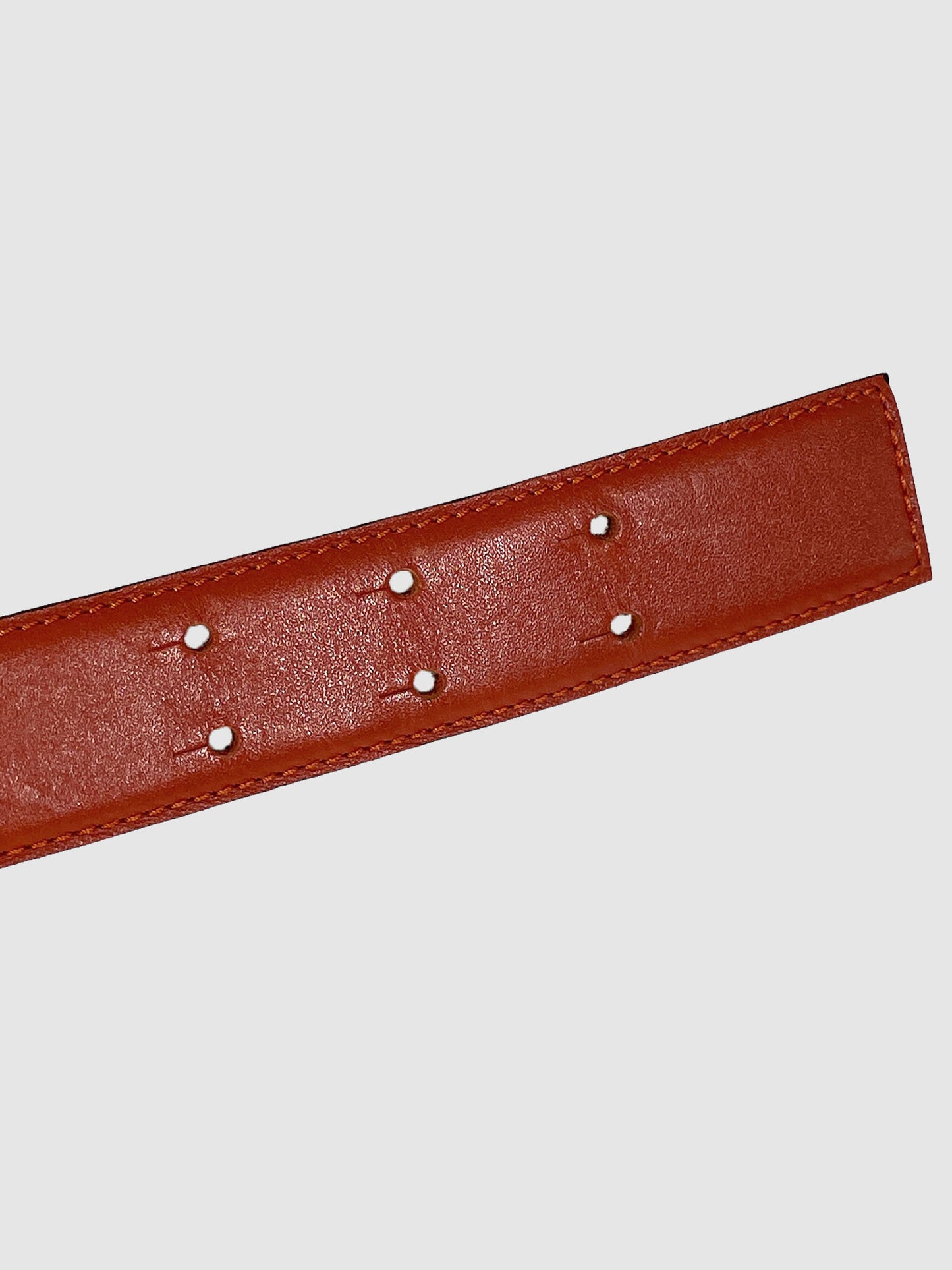 Logo Leather Belt - Size 40