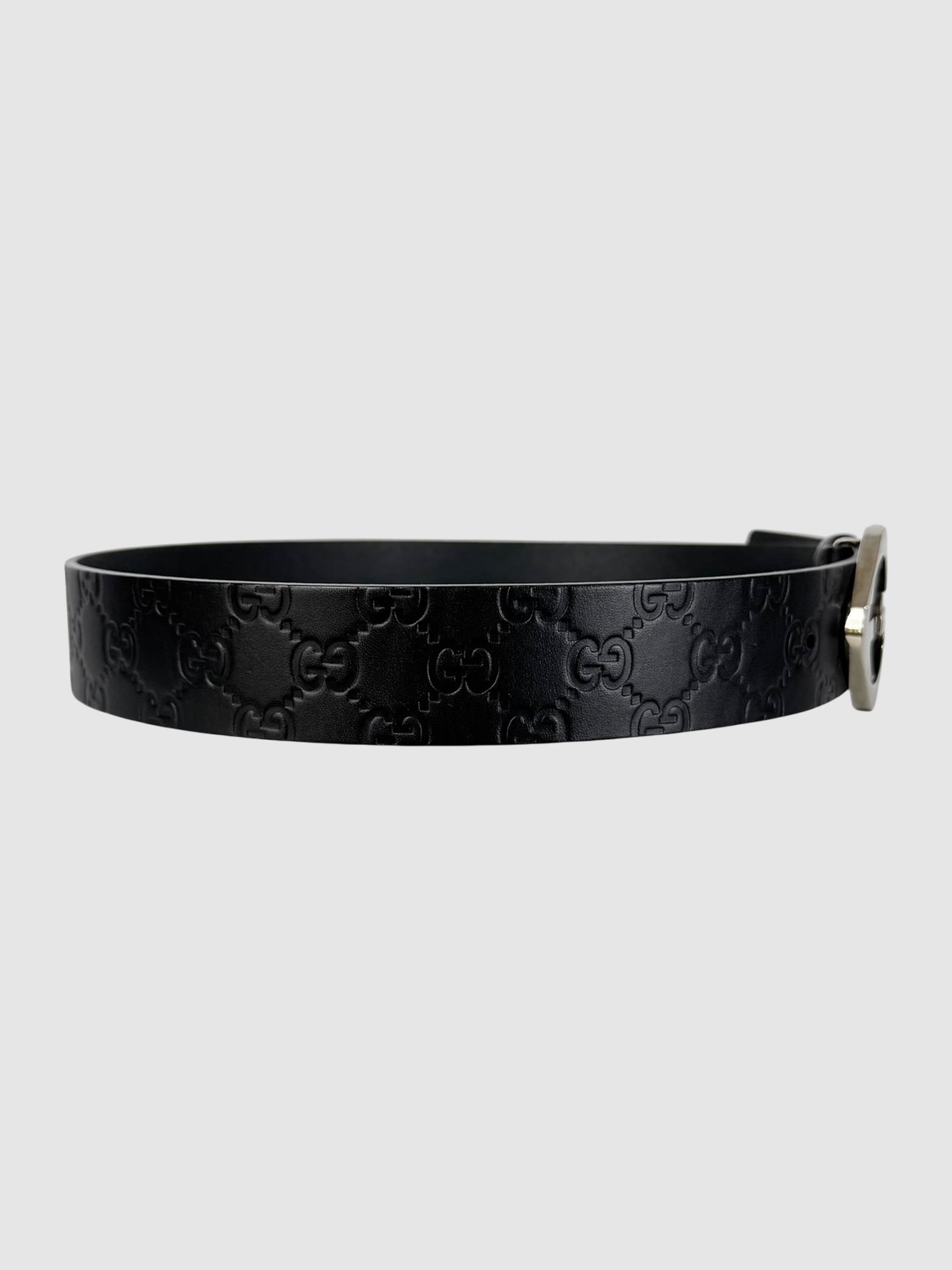 Square G Leather Belt