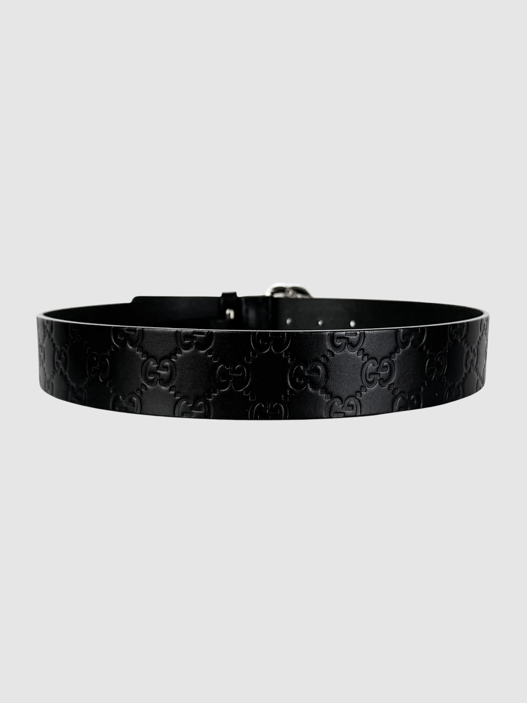 Square G Leather Belt