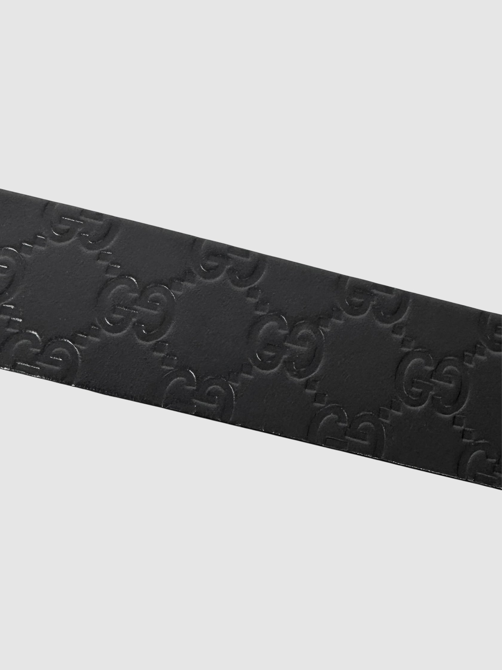 Square G Leather Belt