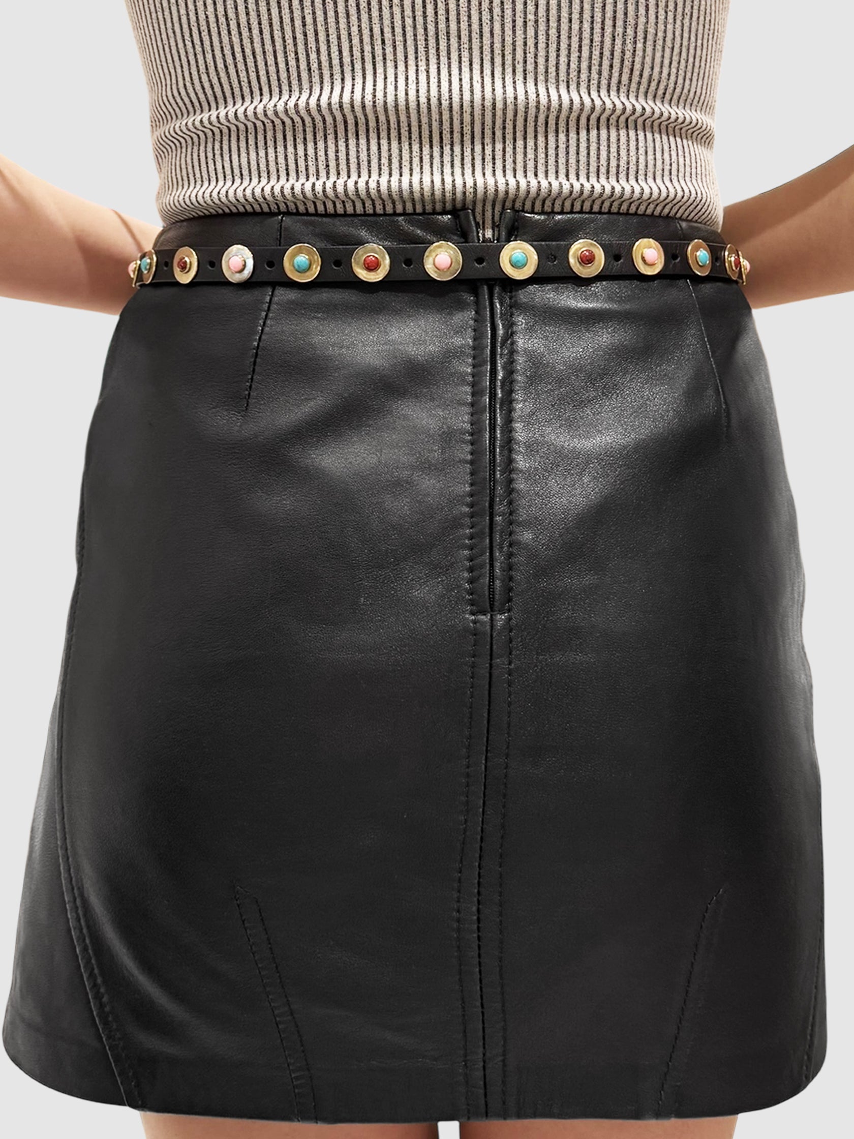 Studded Leather Belt