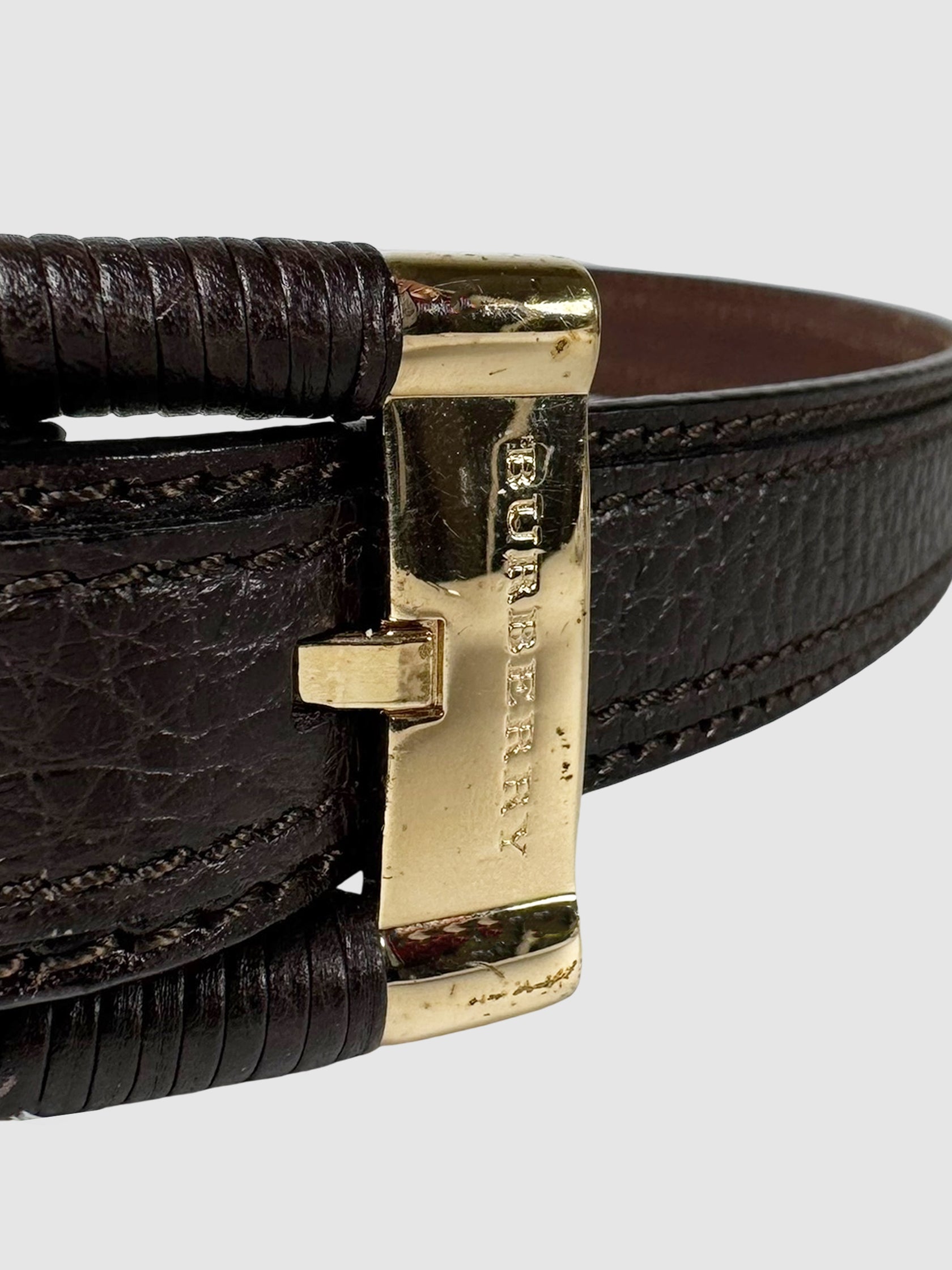 Textured Leather Belt