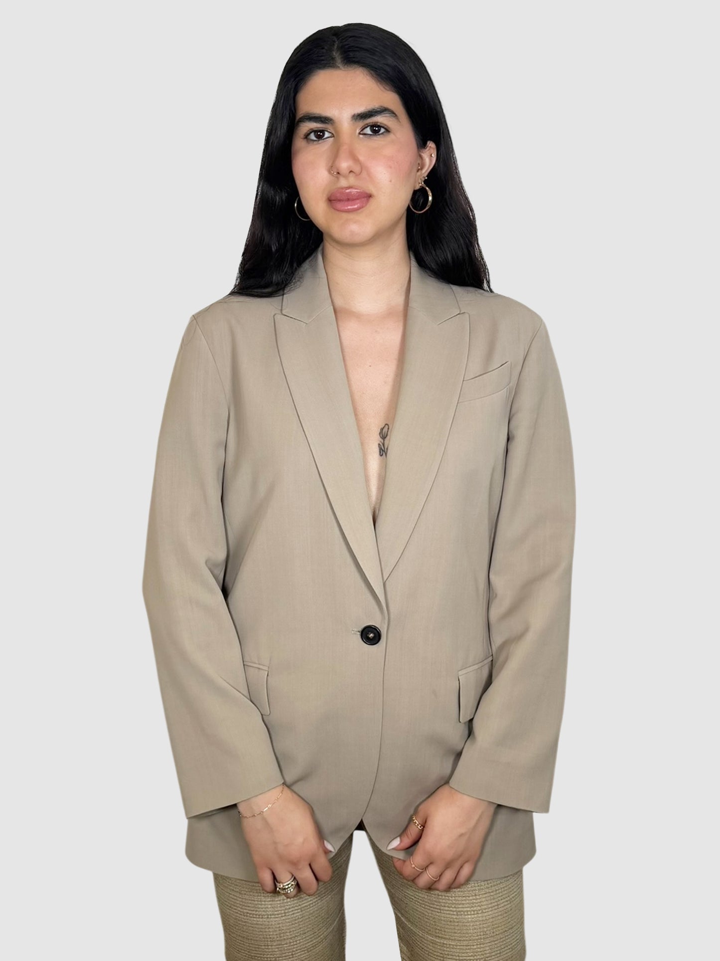 Wool Single-Breasted Blazer