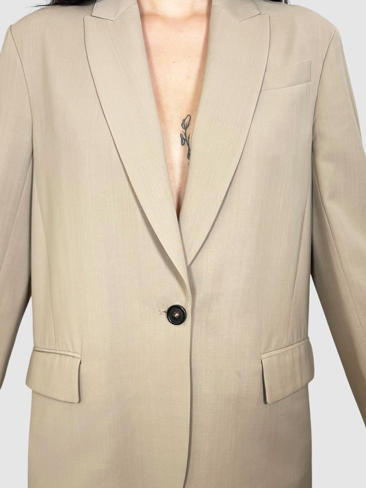 Wool Single-Breasted Blazer