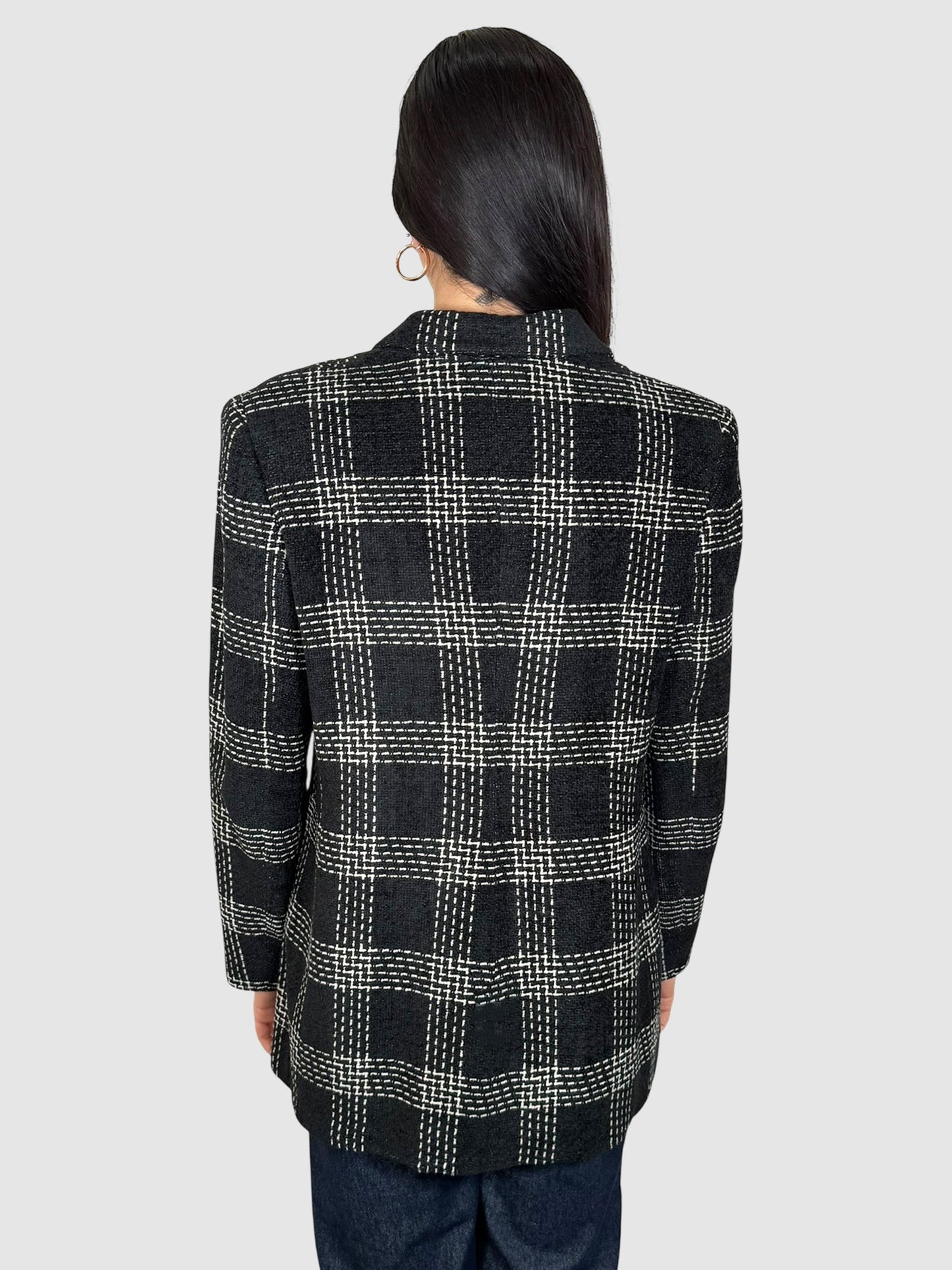 Check Print Blazer