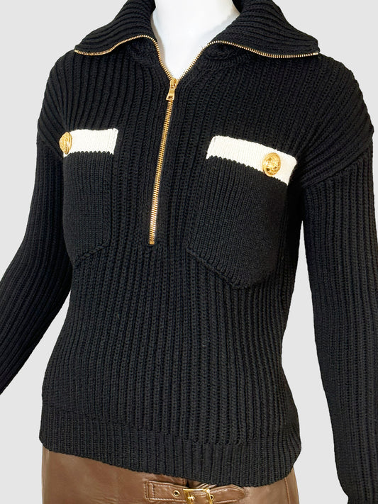 Knit Half-Zip Sweater - Size 34(2)