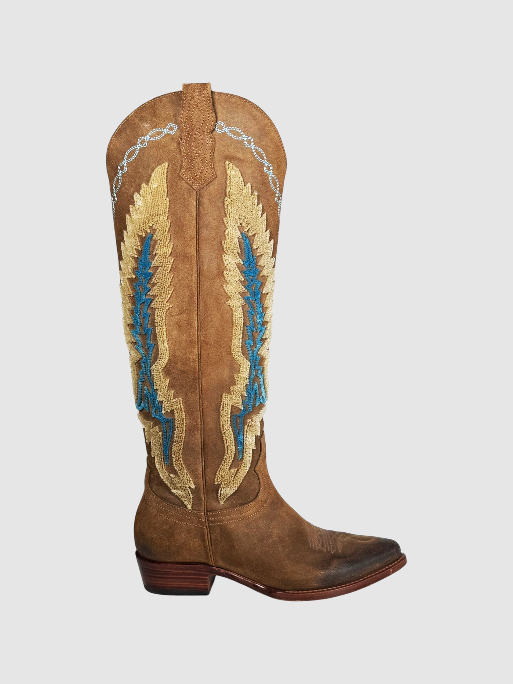 Suede Cowboy Boots