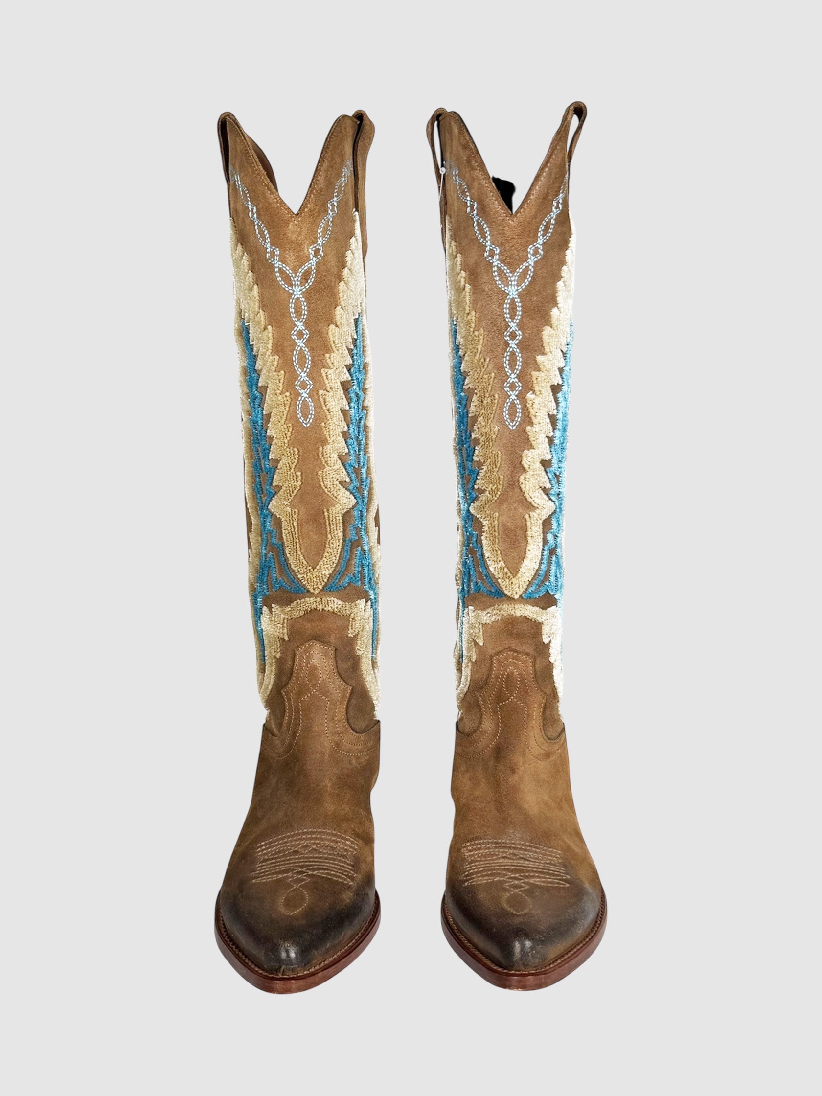 Suede Cowboy Boots